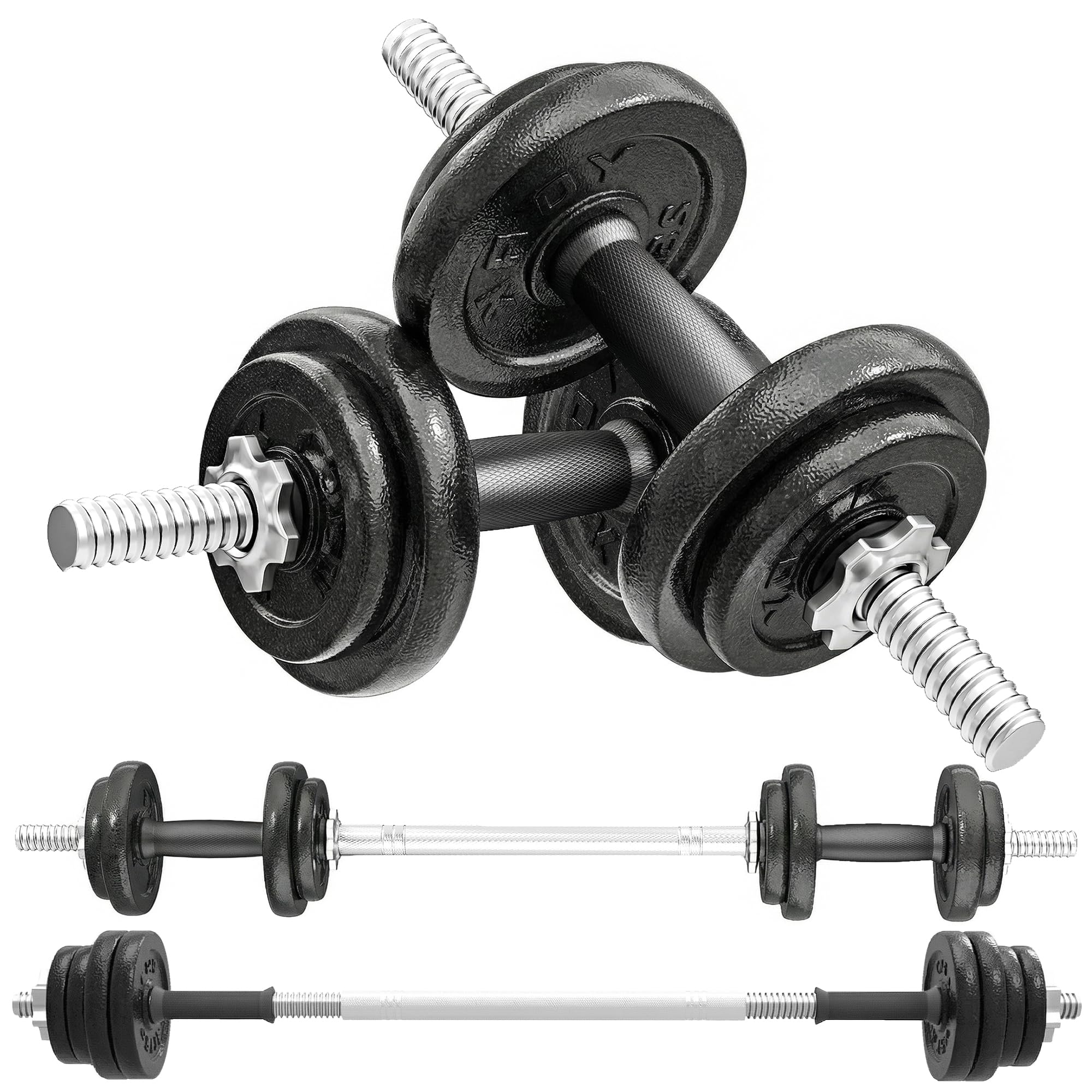 sportnow-hantelset-2-in-1-kurzhantel-und-langhantel-set-20-kg image 1