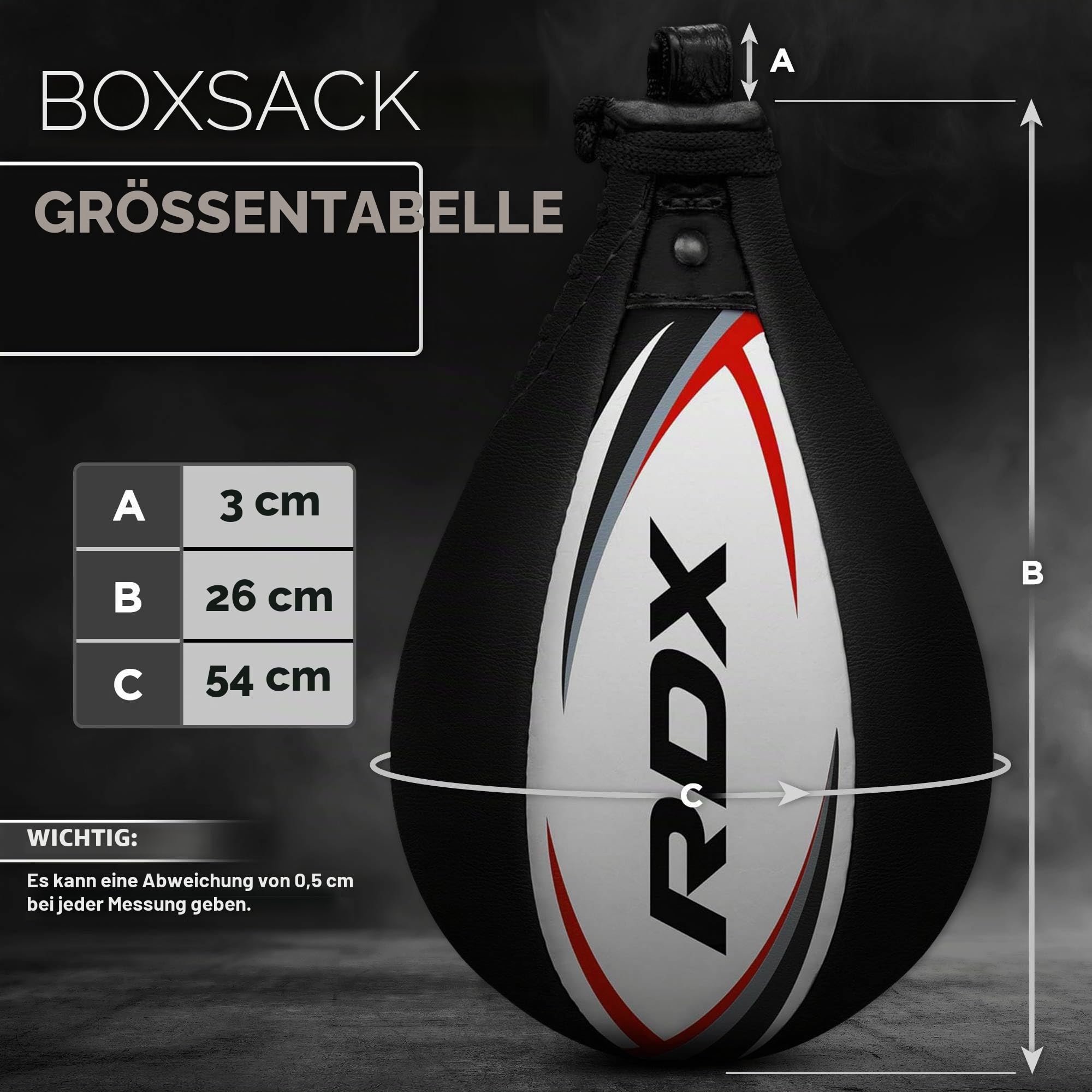 rdx-s2-boxbirne-leder-set-mit-halterung-speedball-7-inch image 3