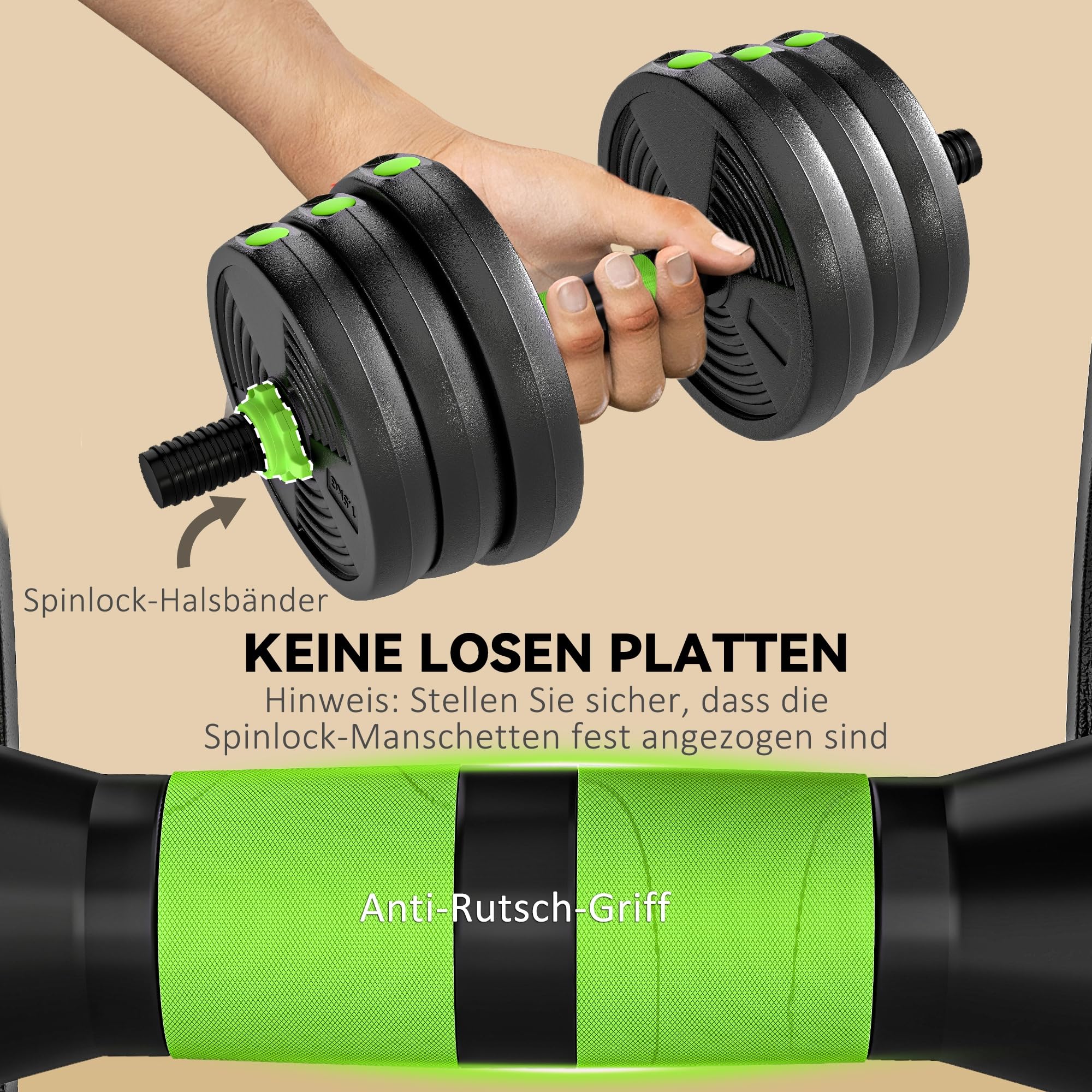sportnow-3-in-1-hantelset-verstellbar-15-30-kg-kurzhantel-langhantel image 5