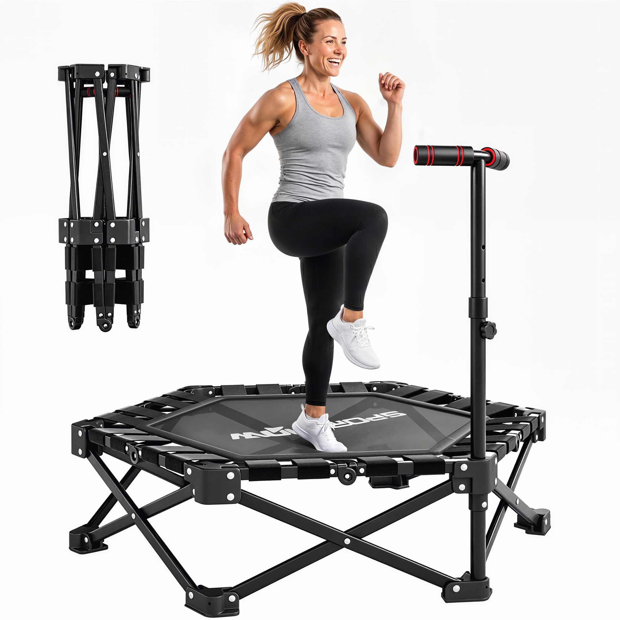 sportnow-fitness-trampolin-klappbar-104-cm-mit-griff image 1
