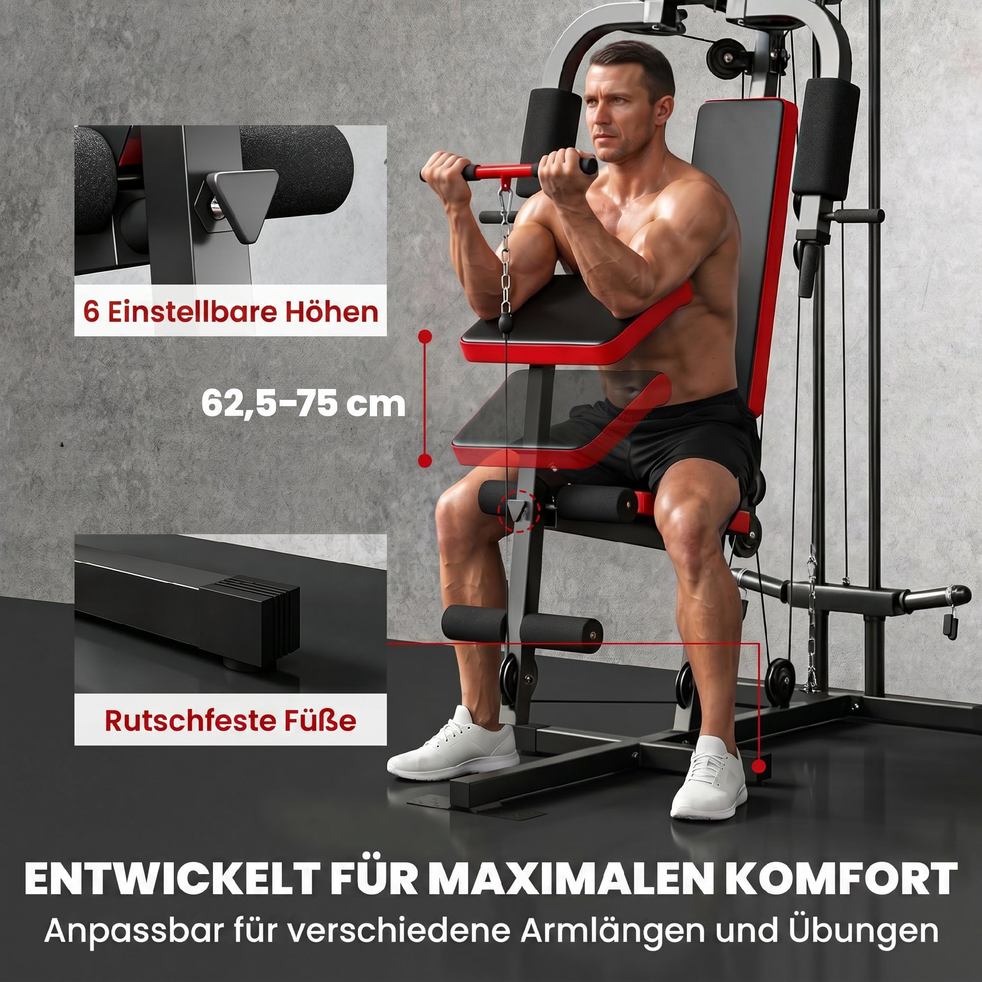 sportnow-kraftstation-mit-latzug-butterflystange-homegym-bis-120-kg image 5