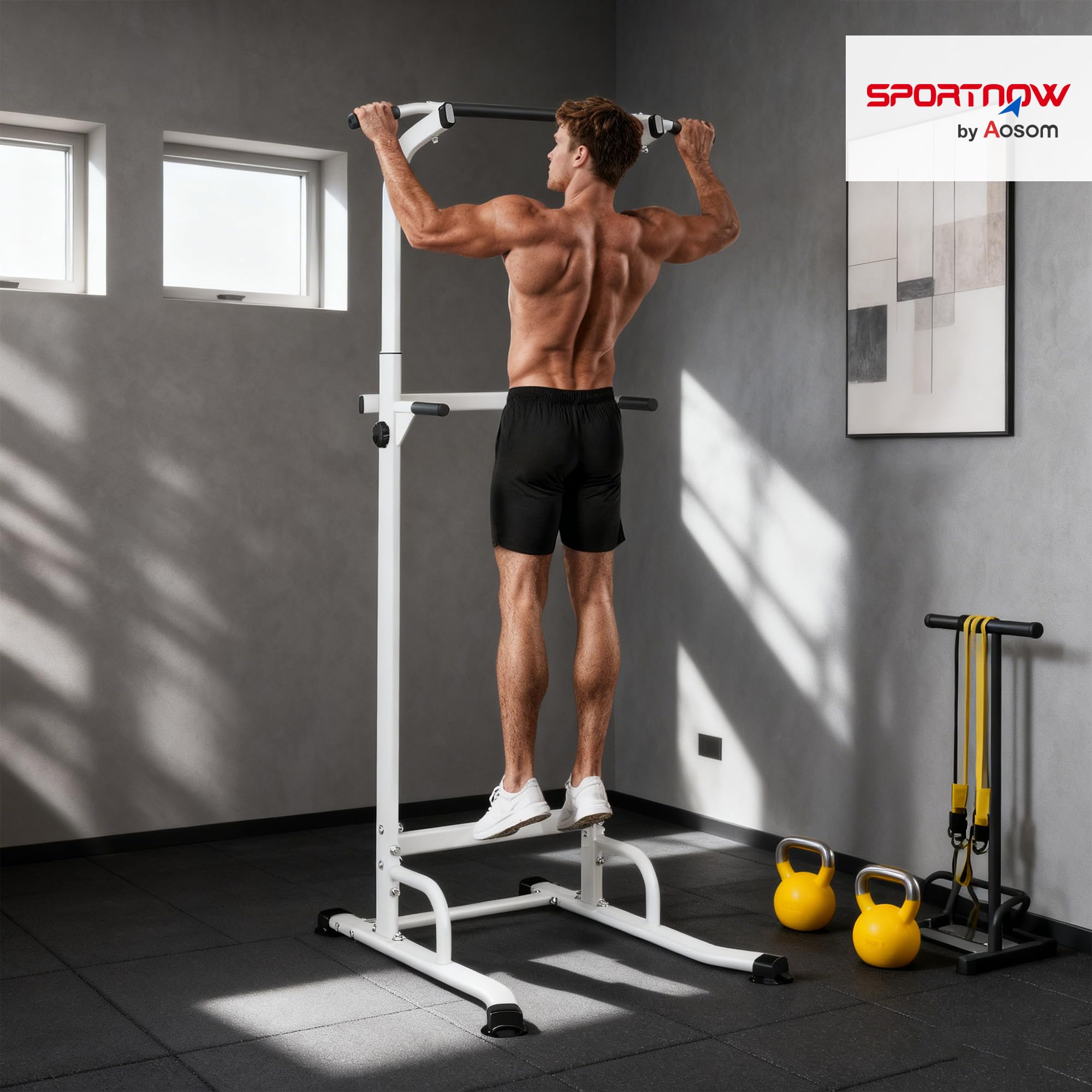sportnow-power-tower-h-henverstellbar-176-5-227-cm-dip-station-stahl image 2