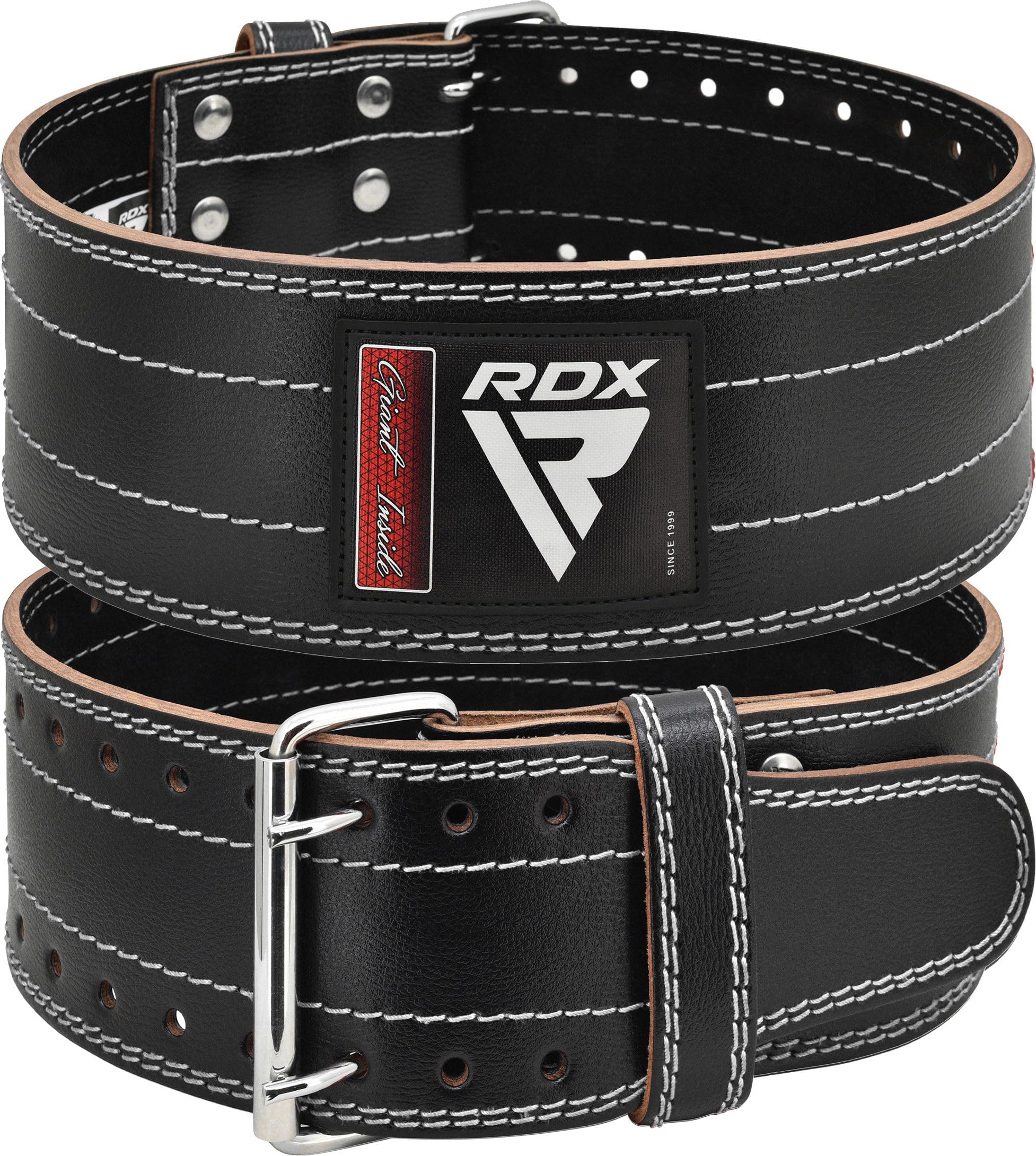 rdx-4-zoll-gewichtheberg-rtel-leder-6-mm-ipl-uspa-schnalle-12-l-cher image 1