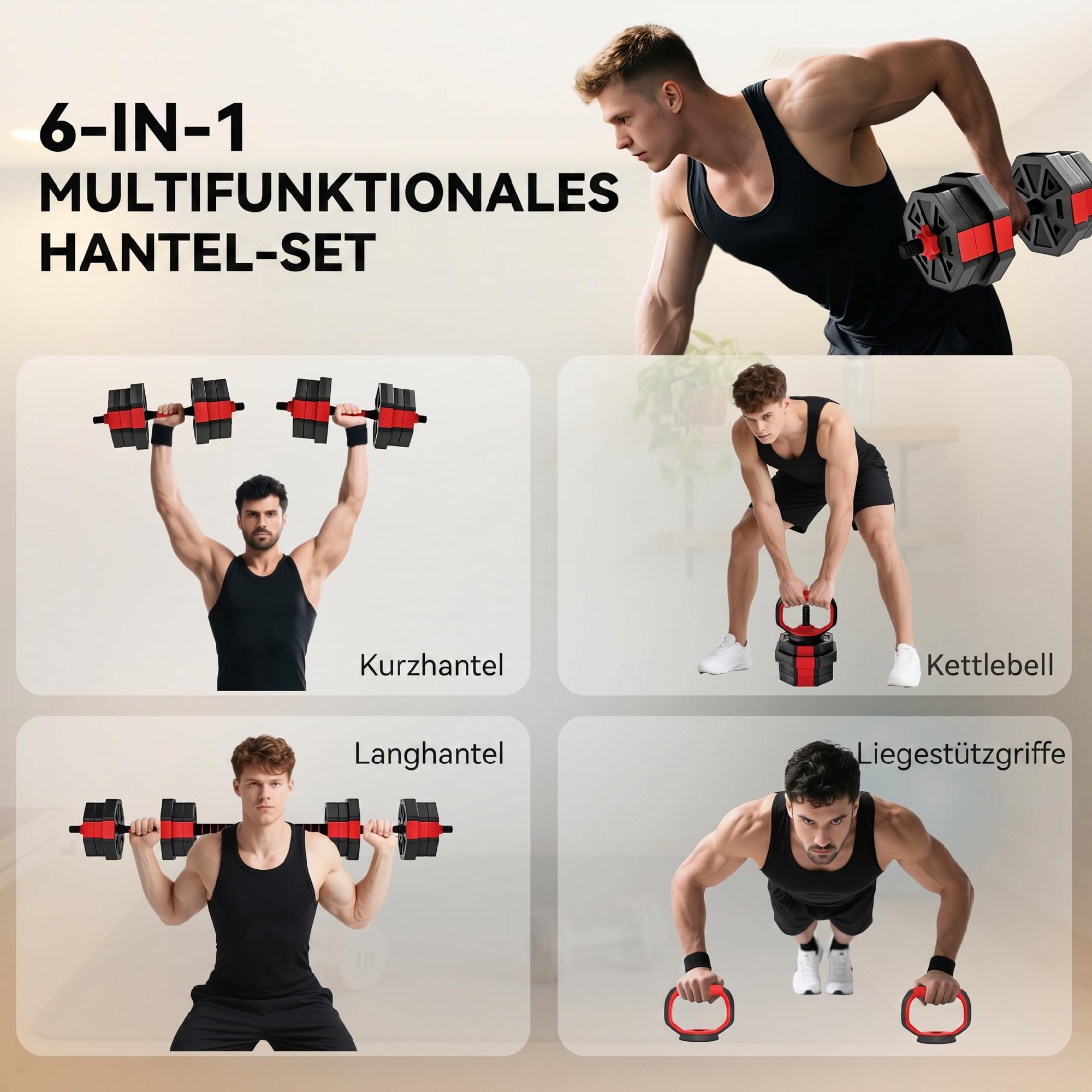 sportnow-6-in-1-hantelset-verstellbar-mit-verbindungsrohr image 3