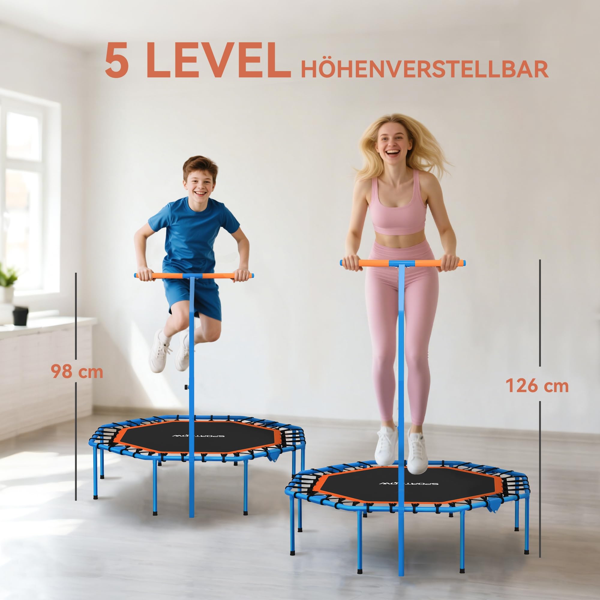 sportnow-fitness-trampolin-klappbar-128cm-mini-trampoline-mit-haltegriff image 3