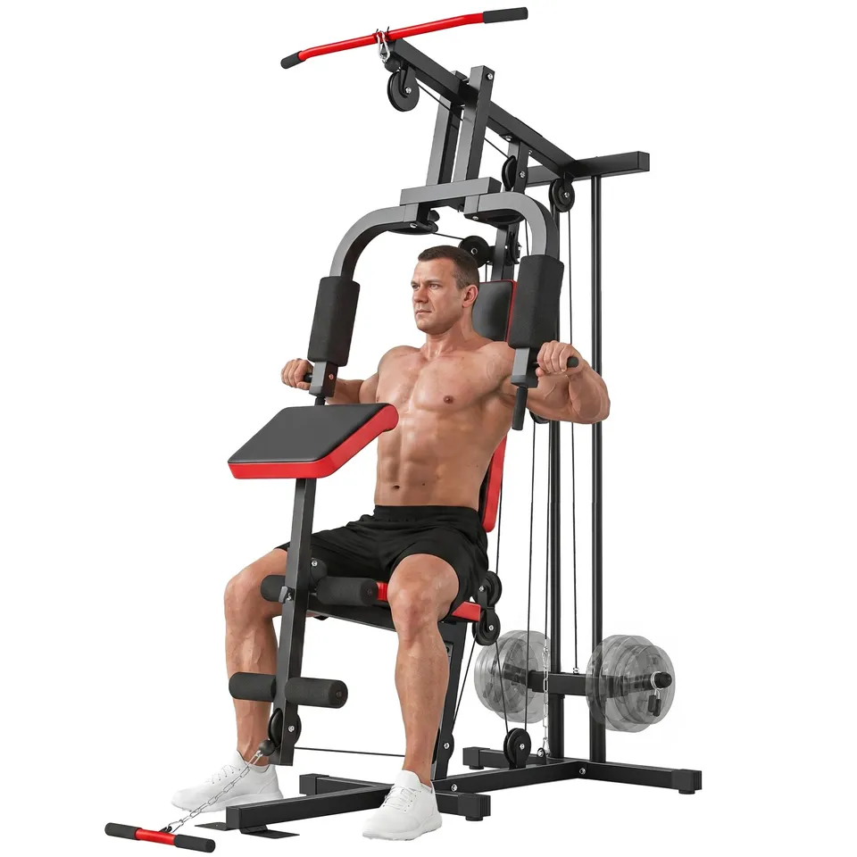 sportnow-kraftstation-mit-latzug-butterflystange-homegym-bis-120-kg image 1