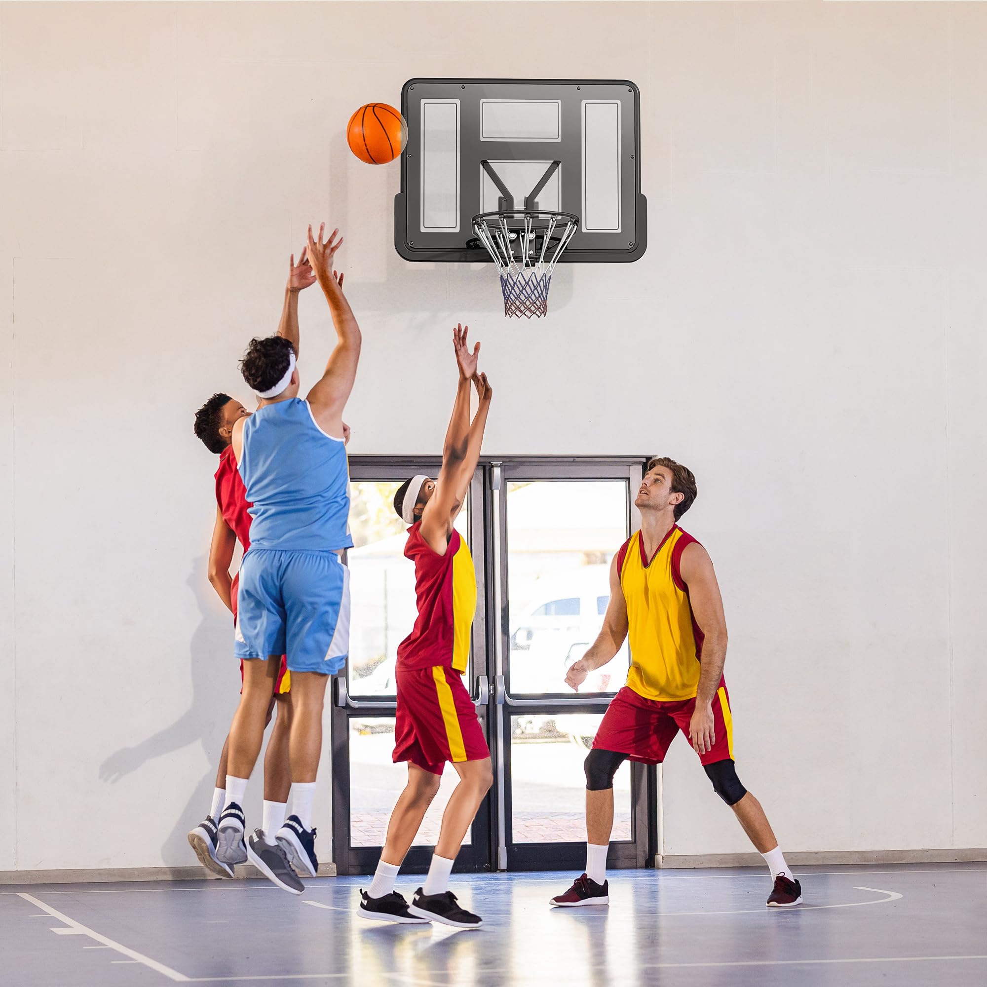 sportnow-basketballkorb-mit-r-ckwand-outdoor-110x80x75-cm-schwarz image 8