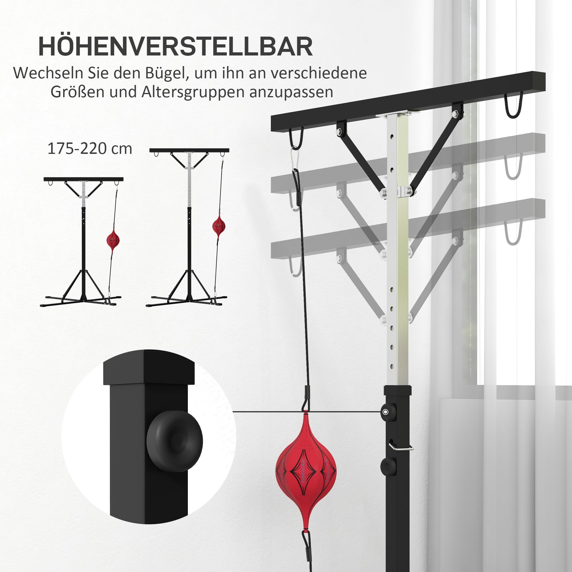 sportnow-boxsackst-nder-h-henverstellbar-175-220-cm-mit-speedball image 4