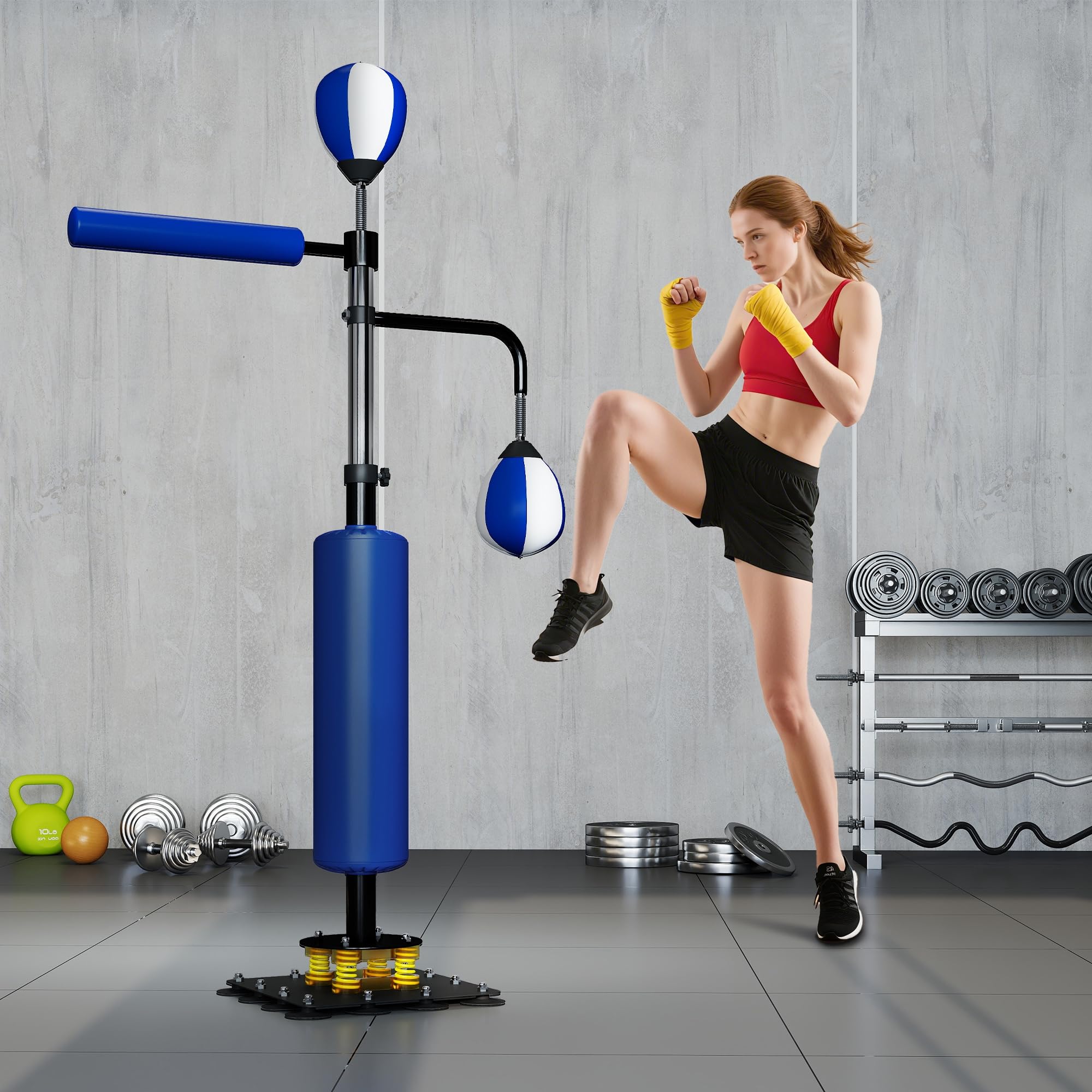 sportnow-standboxsack-h-henverstellbar-140-205-cm-mit-speedballs image 8