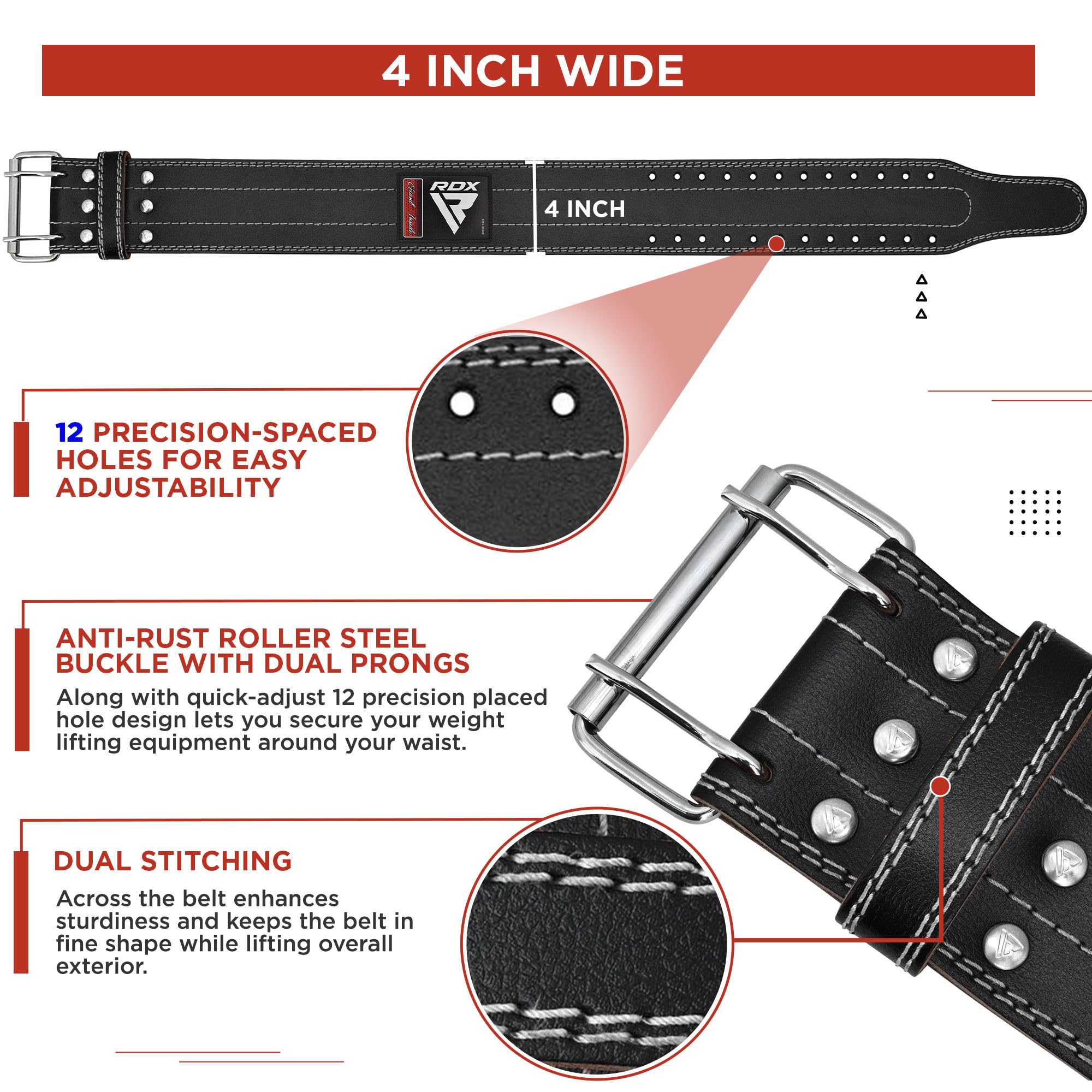 rdx-4-zoll-gewichtheberg-rtel-leder-6-mm-ipl-uspa-schnalle-12-l-cher image 7