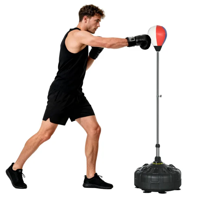 sportnow-punchingball-147-165-cm-h-henverstellbar-standboxball-schwarz image 1