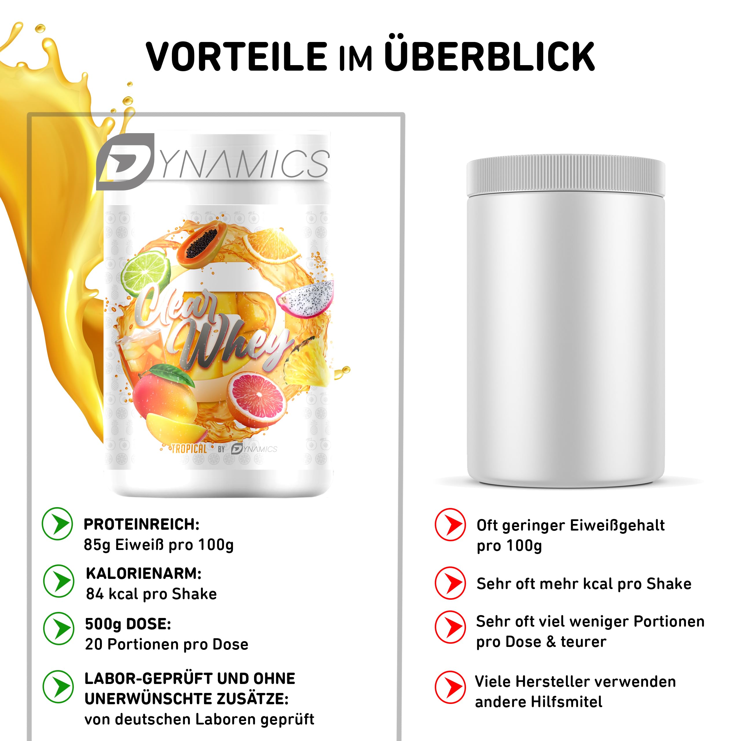 dynamics-clear-whey-isolate-proteinpulver-500g-tropical image 3