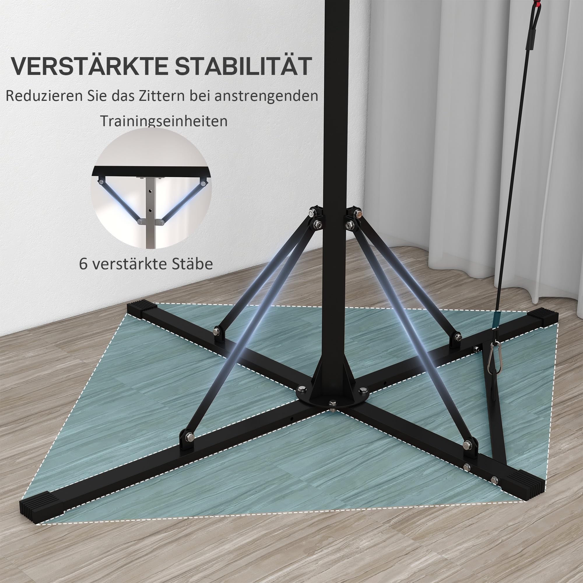 sportnow-boxsackst-nder-h-henverstellbar-175-220-cm-mit-speedball image 5