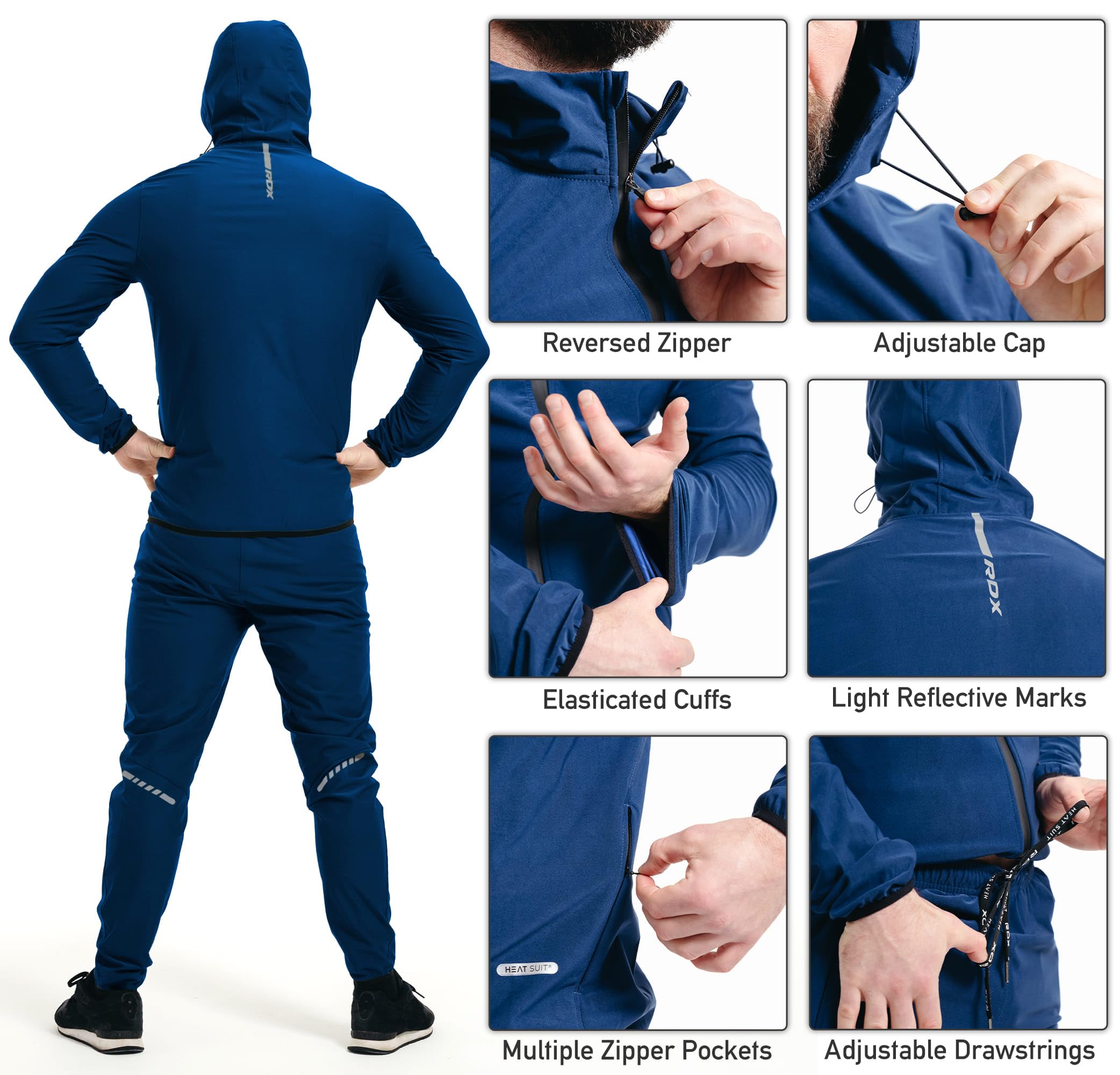 rdx-saunaanzug-schwitzanzug-mit-kapuze-damen-herren image 5