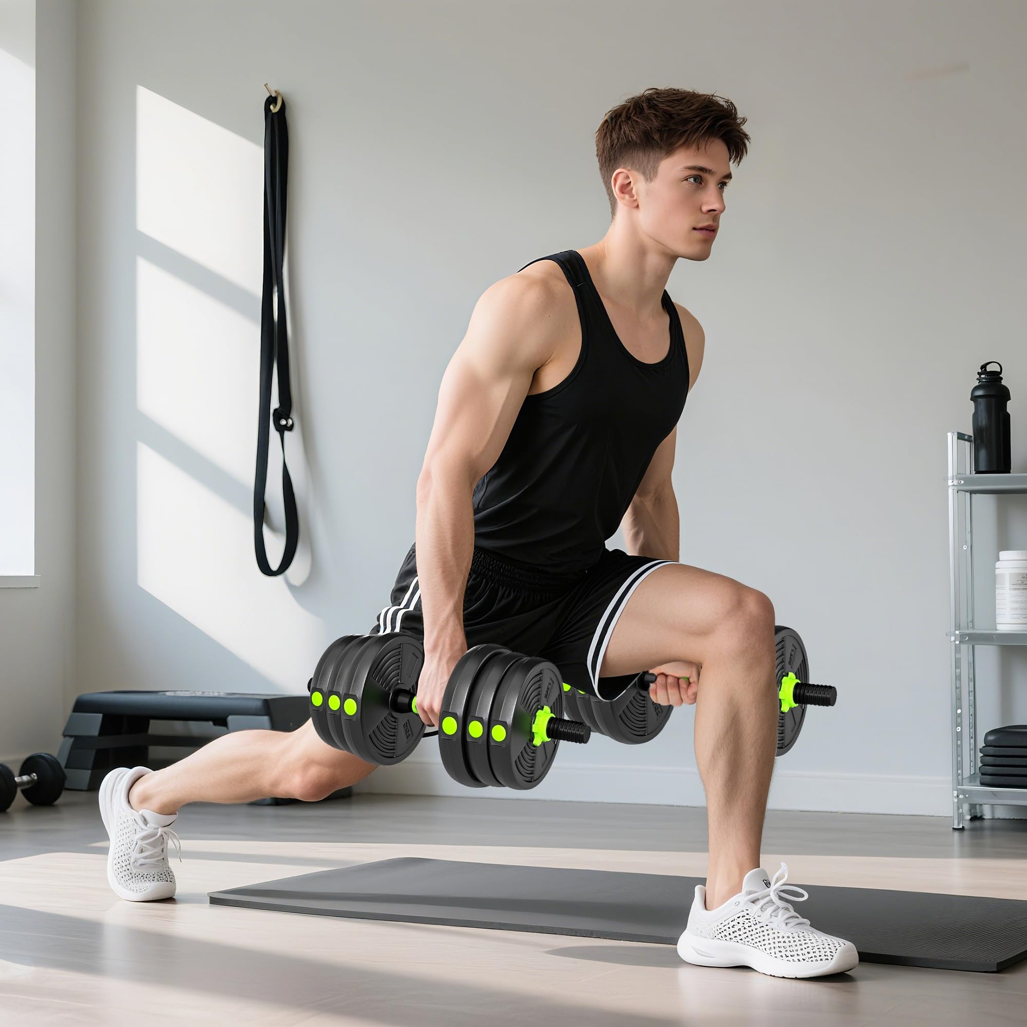 sportnow-3-in-1-hantelset-verstellbar-15-30-kg-kurzhantel-langhantel image 8