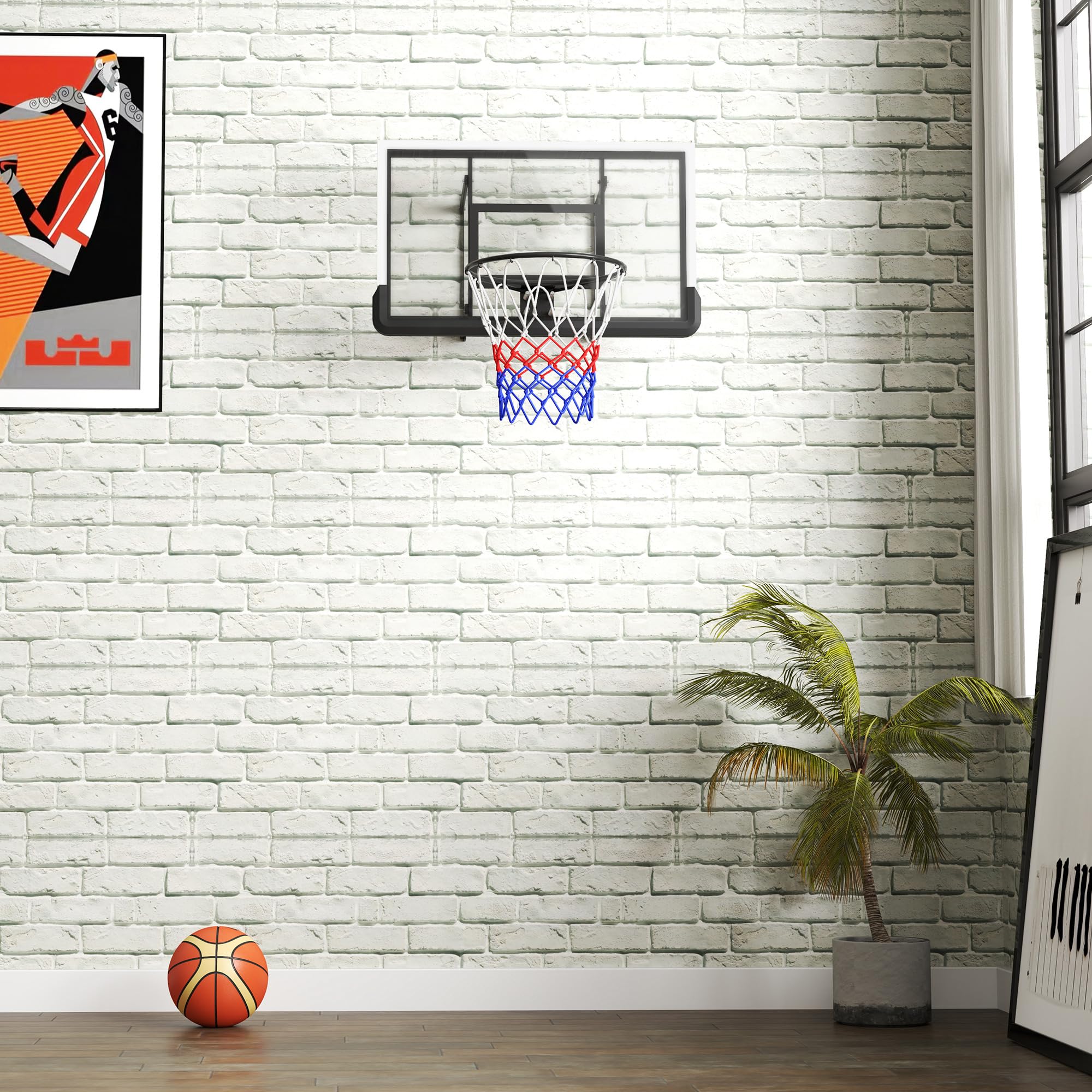sportnow-basketballkorb-mit-r-ckwand-110-x-70-cm-45-cm image 8