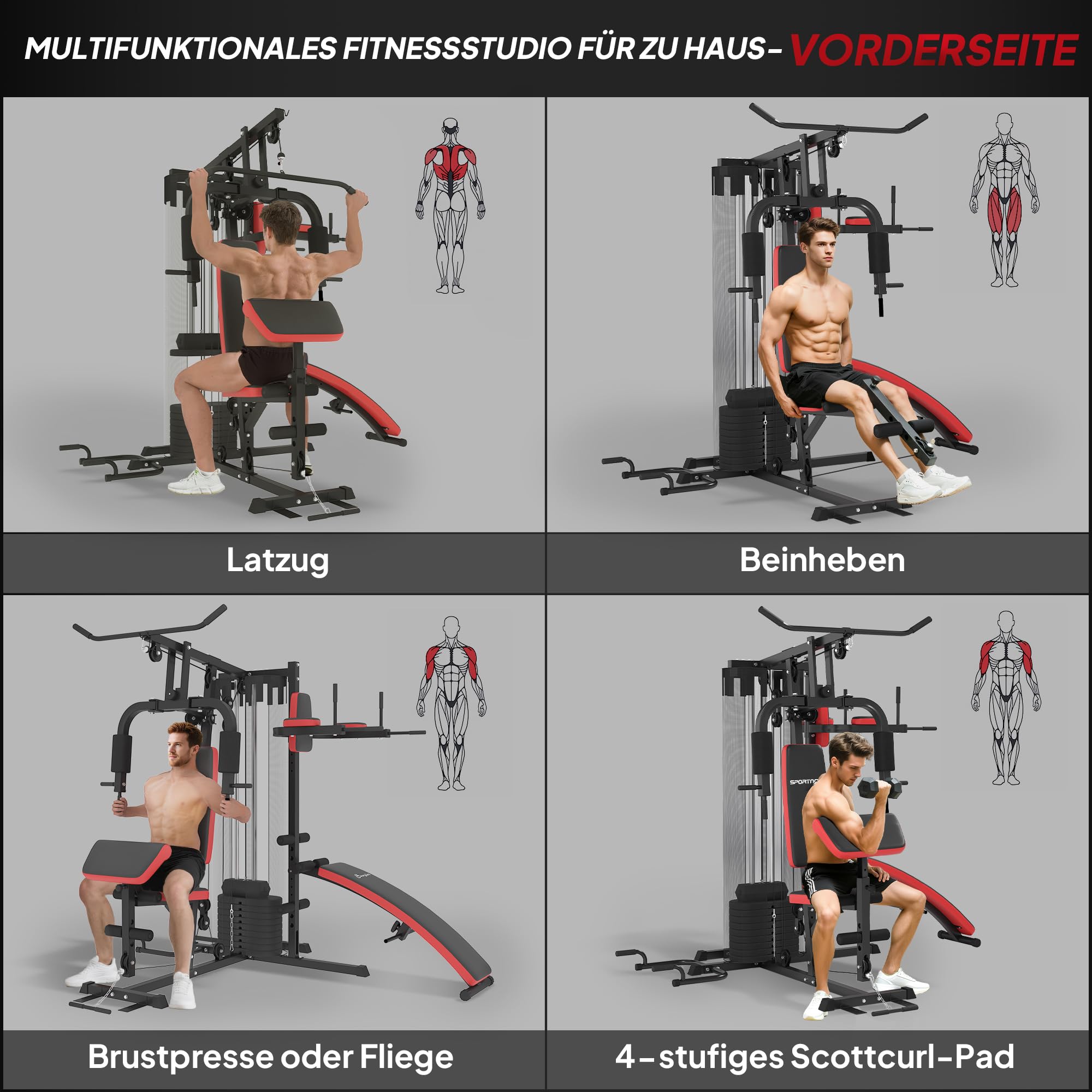 sportnow-kraftstation-65kg-multifunktions-home-gym-mit-butterfly-und-latzug image 3