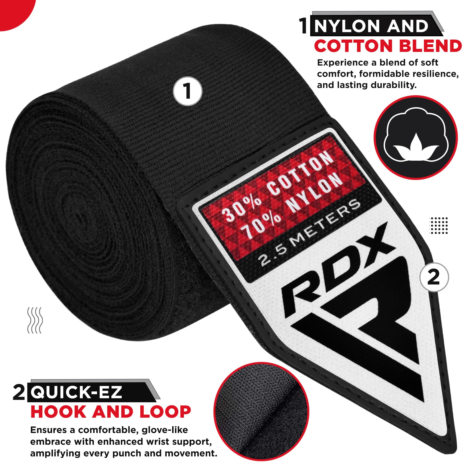 rdx-kinder-boxbandagen-2-5-m-elastisch-mit-daumenschlaufe image 2