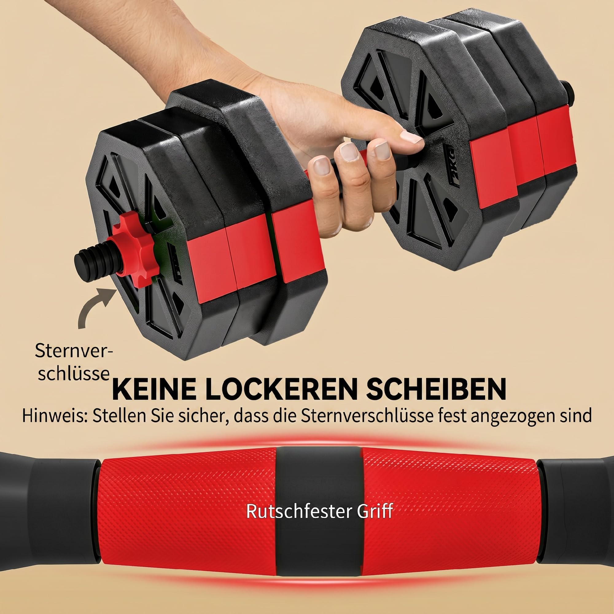 sportnow-6-in-1-hantelset-verstellbar-mit-verbindungsrohr image 5