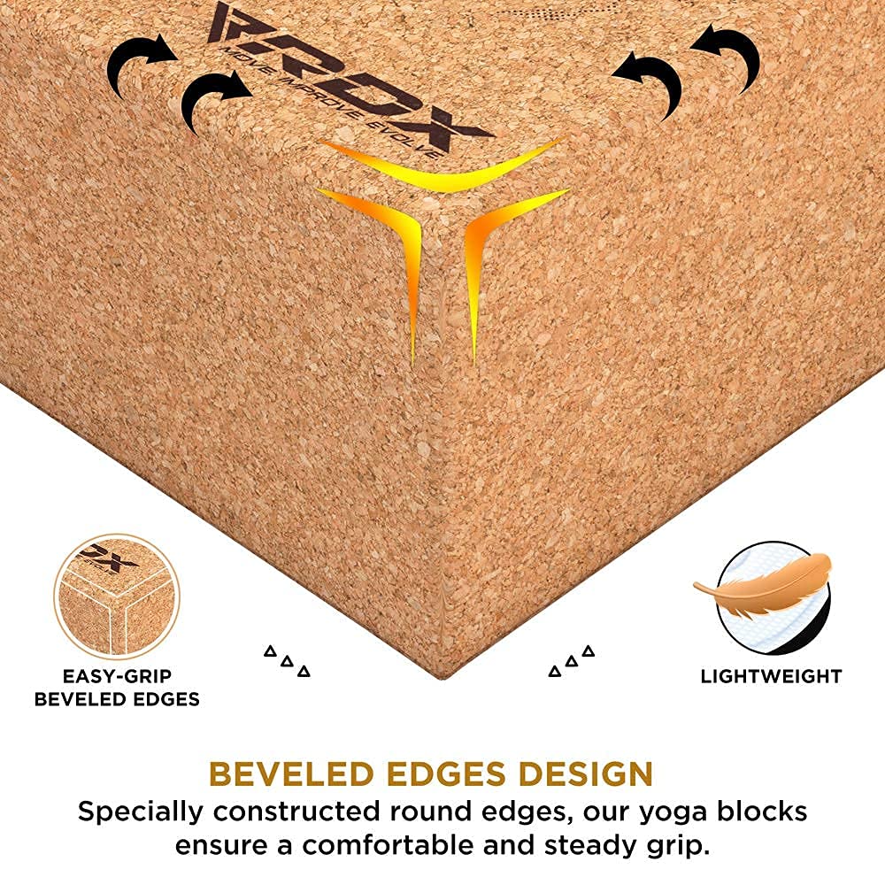 rdx-yoga-cork-block-set-kork-yogablock-22-5-x-14-5-x-10-2-cm-rutschfest image 5