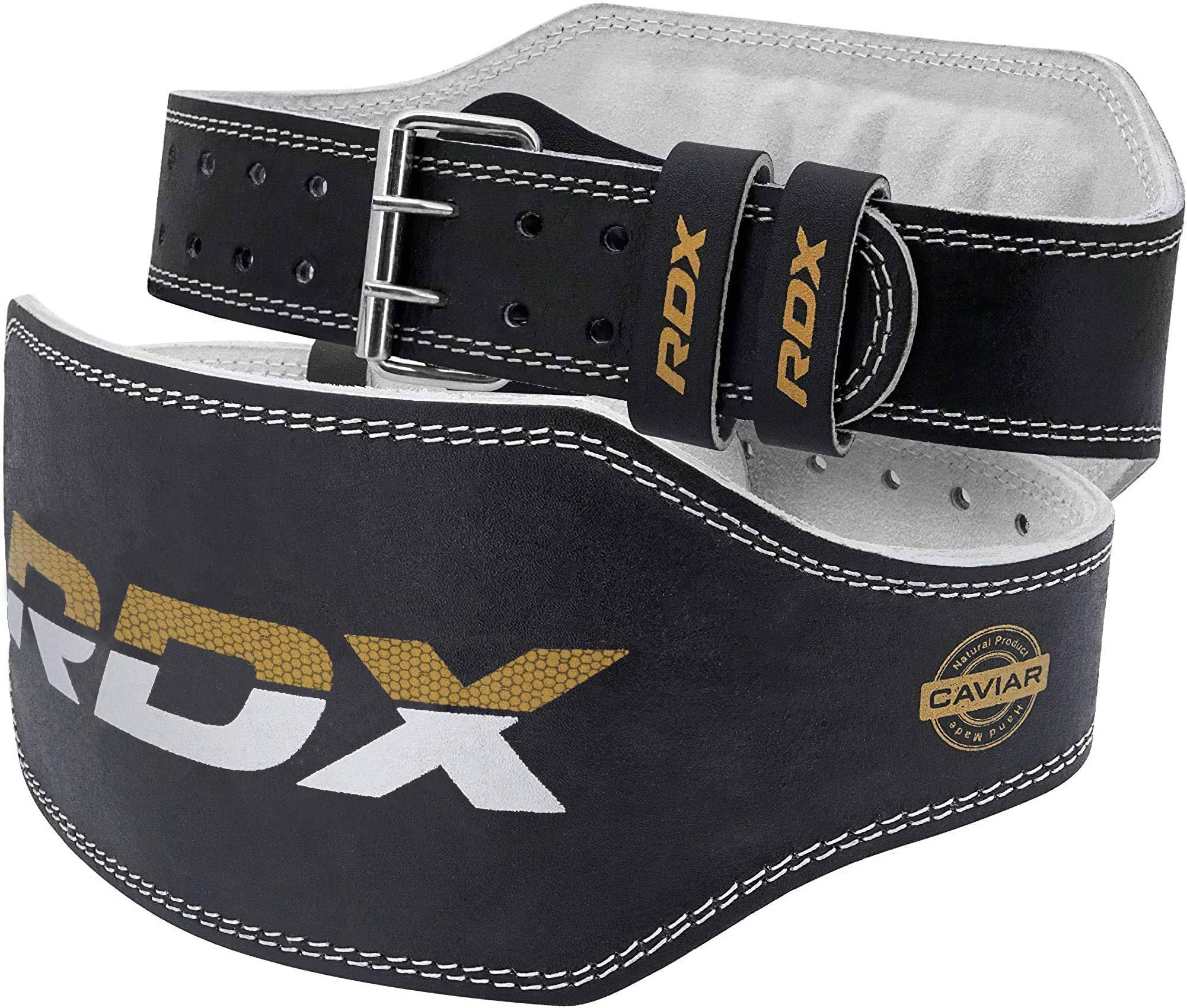 rdx-gewichtheberg-rtel-6-leder-7-mm-rollschnalle-10-l-cher image 1