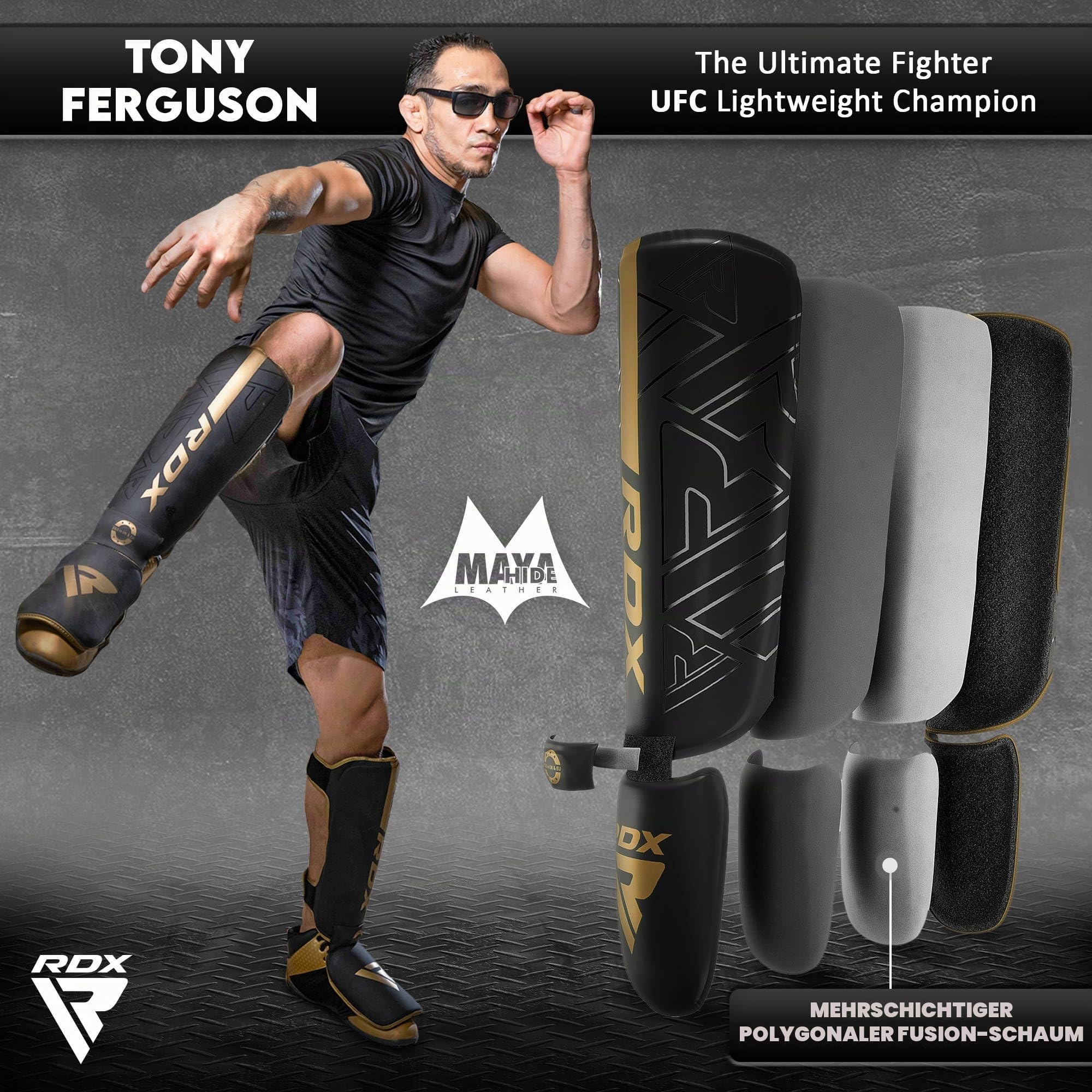 rdx-maya-hide-leder-fu-schutz-sparring-muay-thai-kickboxen-mma-karate image 6