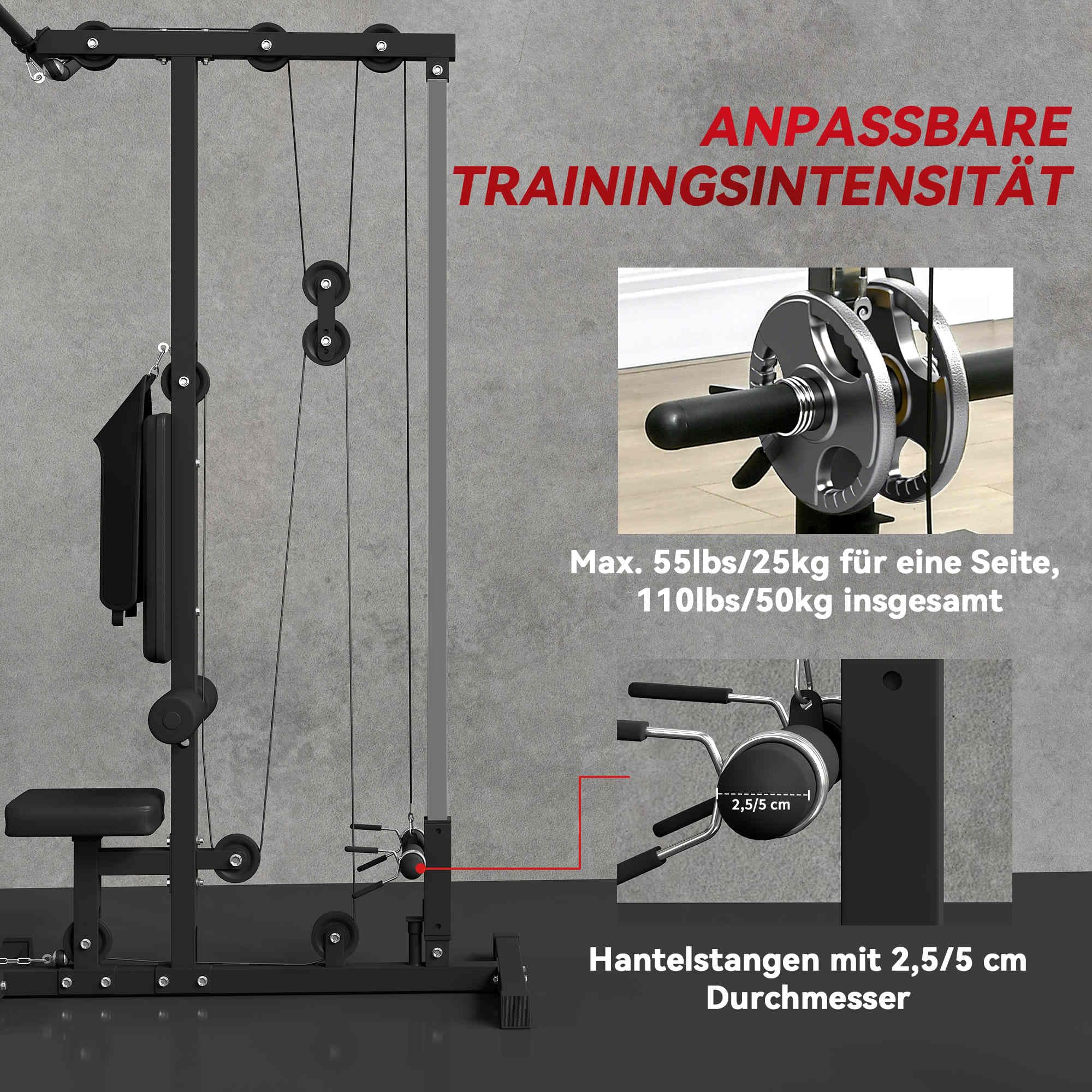 sportnow-kraftstation-latzugstation-kabelzug-bis-50-kg image 5