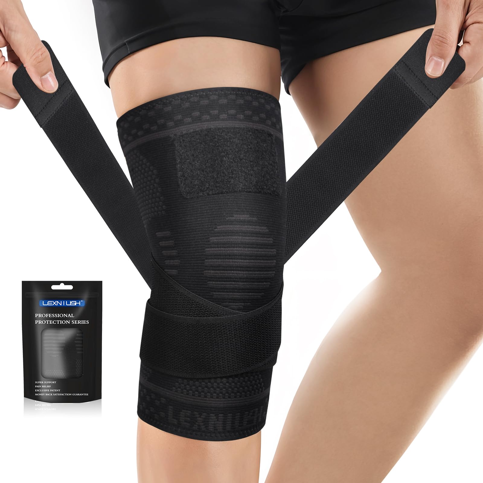lexniush-kniebandage-mit-riemen-kompressions-kniest-tze-graublau-3xl image 8