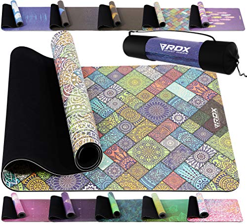 rdx-yogamatte-pu-6mm-rutschfest-183x61cm-naturkautschuk-mit-tragetasche-und-bung image 7