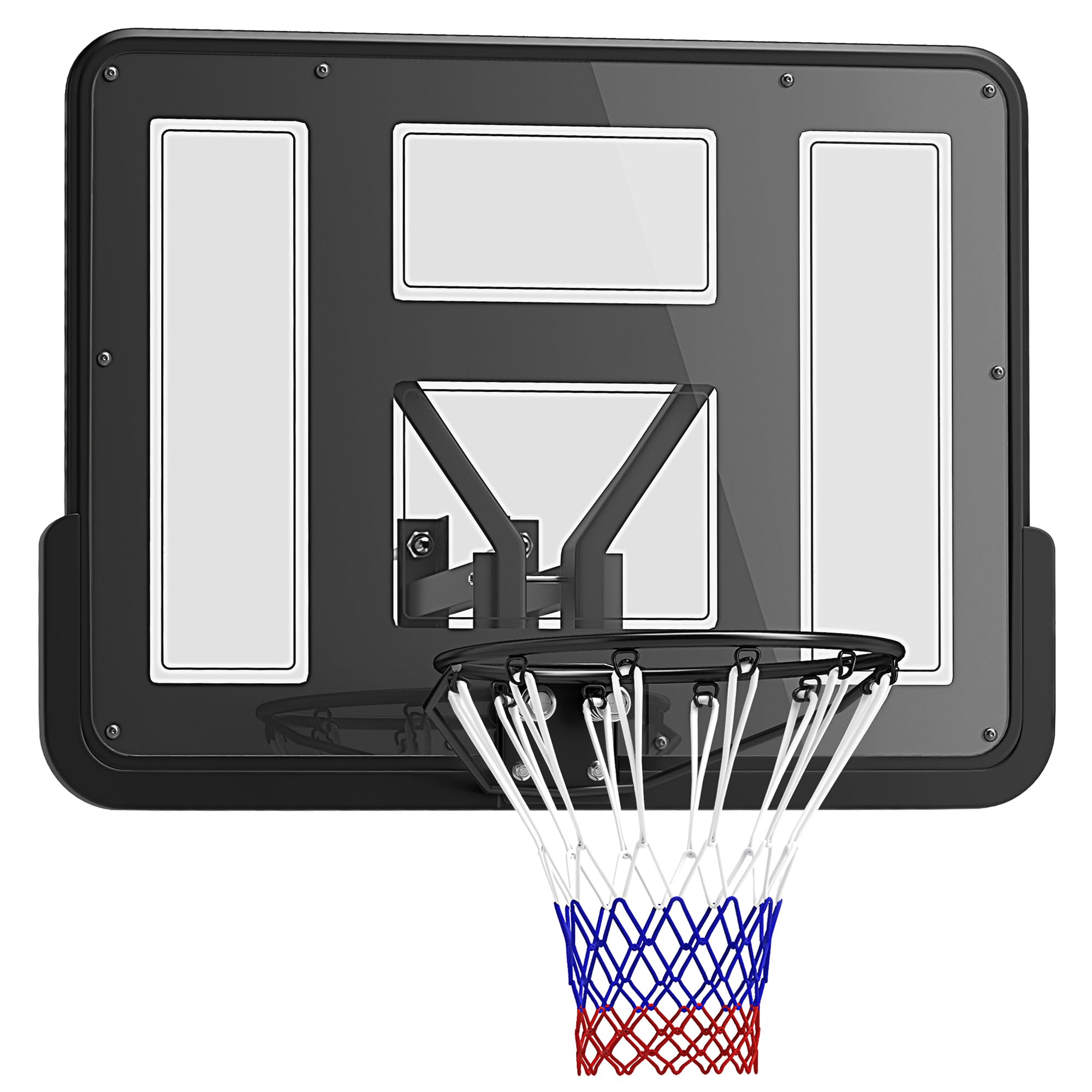 sportnow-basketballkorb-mit-r-ckwand-outdoor-110x80x75-cm-schwarz image 1