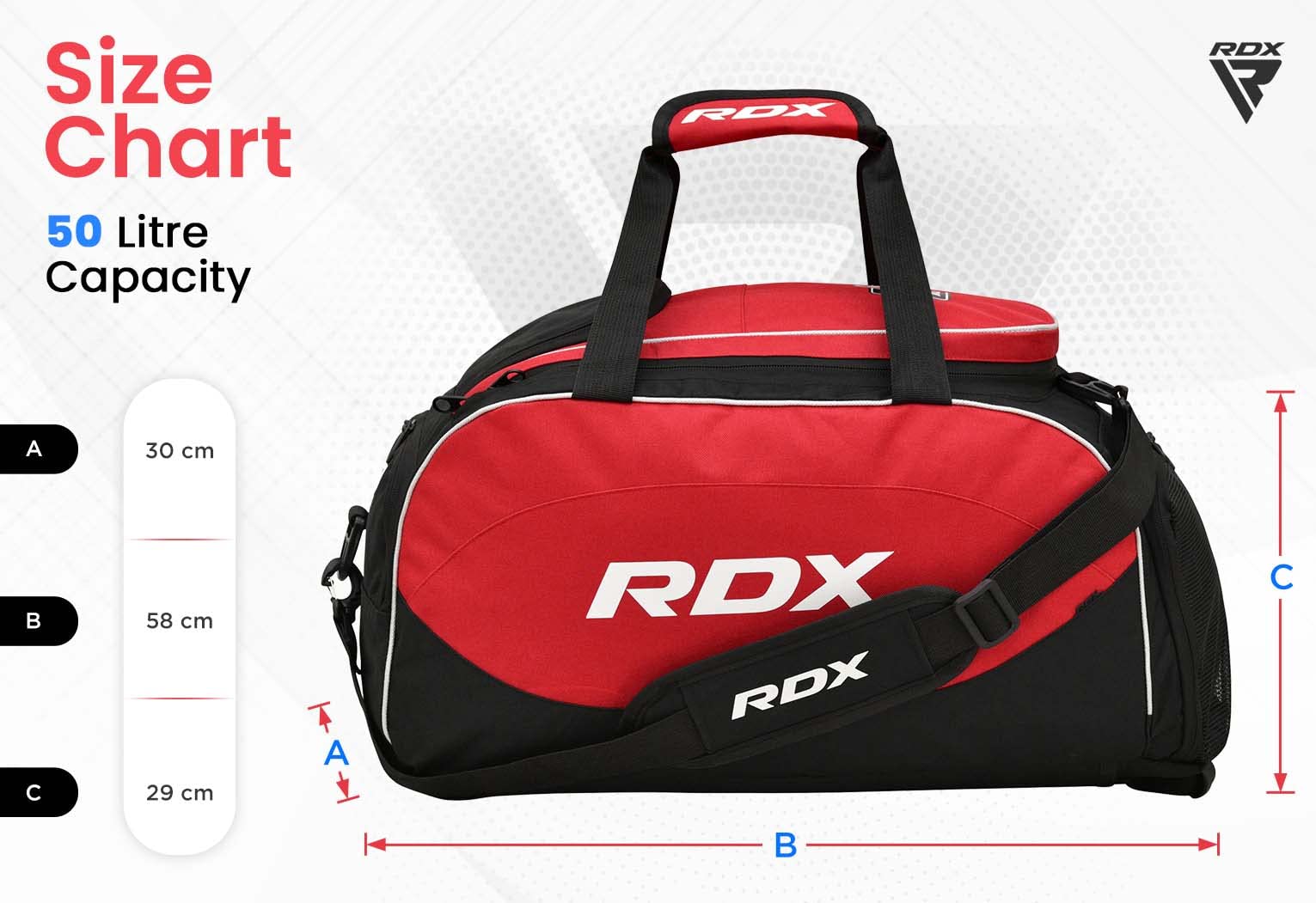 rdx-sporttasche-schwarz-rot-2-in-1-gym-bag-mit-rucksackfunktion-schuhfach-und-4- image 3