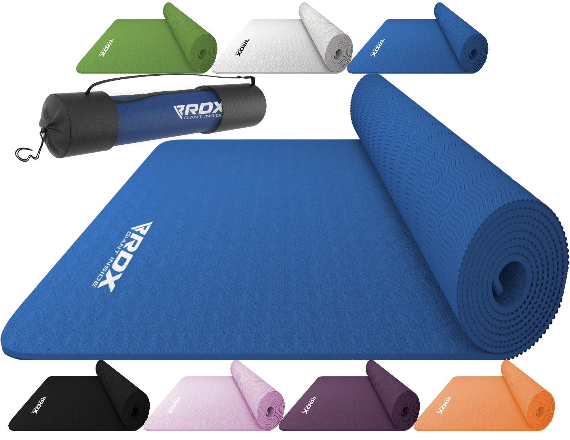 rdx-yogamatte-tpe-6mm-rutschfest-183-x-61-cm-reach-rohs-zertifiziert-mit-tragegu-2 image 1