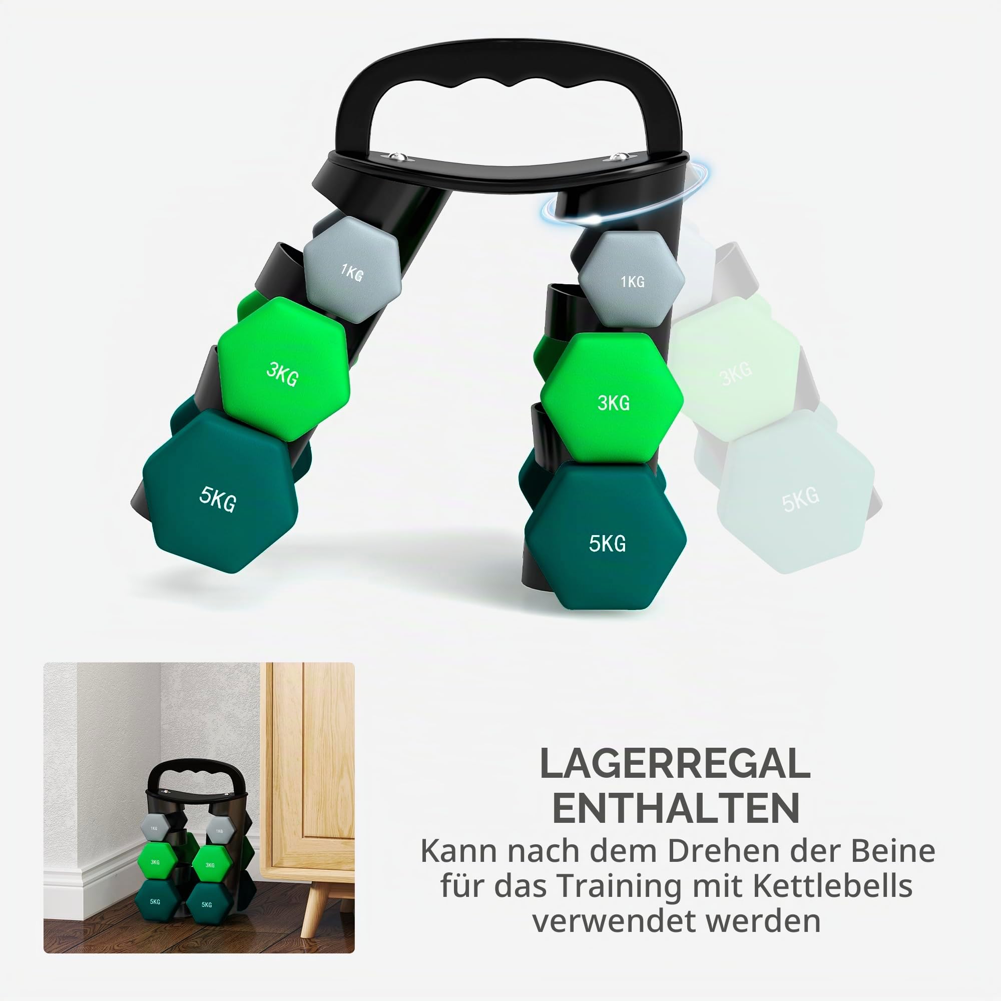 sportnow-hantel-set-6-hex-kurzhanteln-1-3-5-kg-mit-st-nder image 4