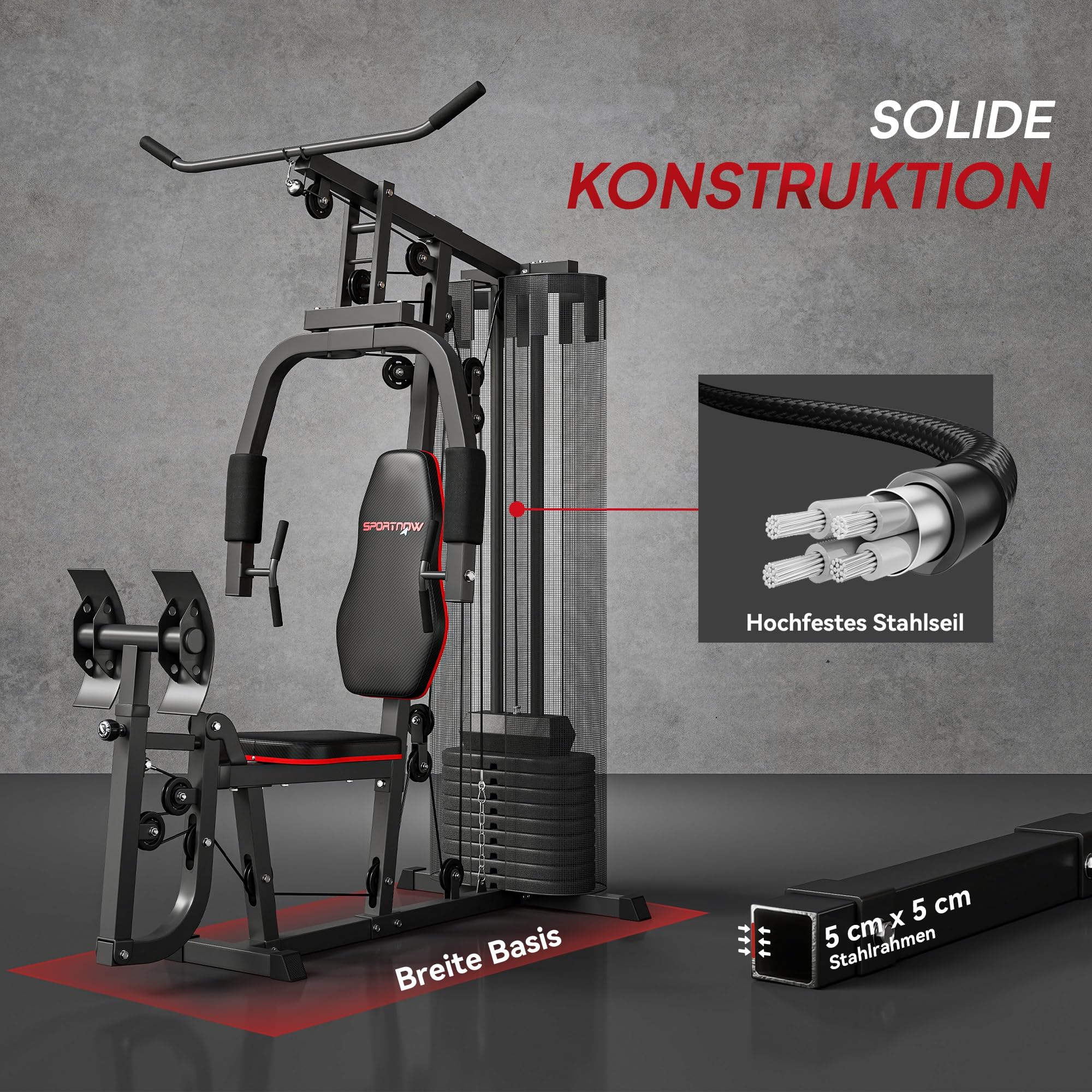 sportnow-kraftstation-mit-beinpresse-45-kg-gewichte image 5