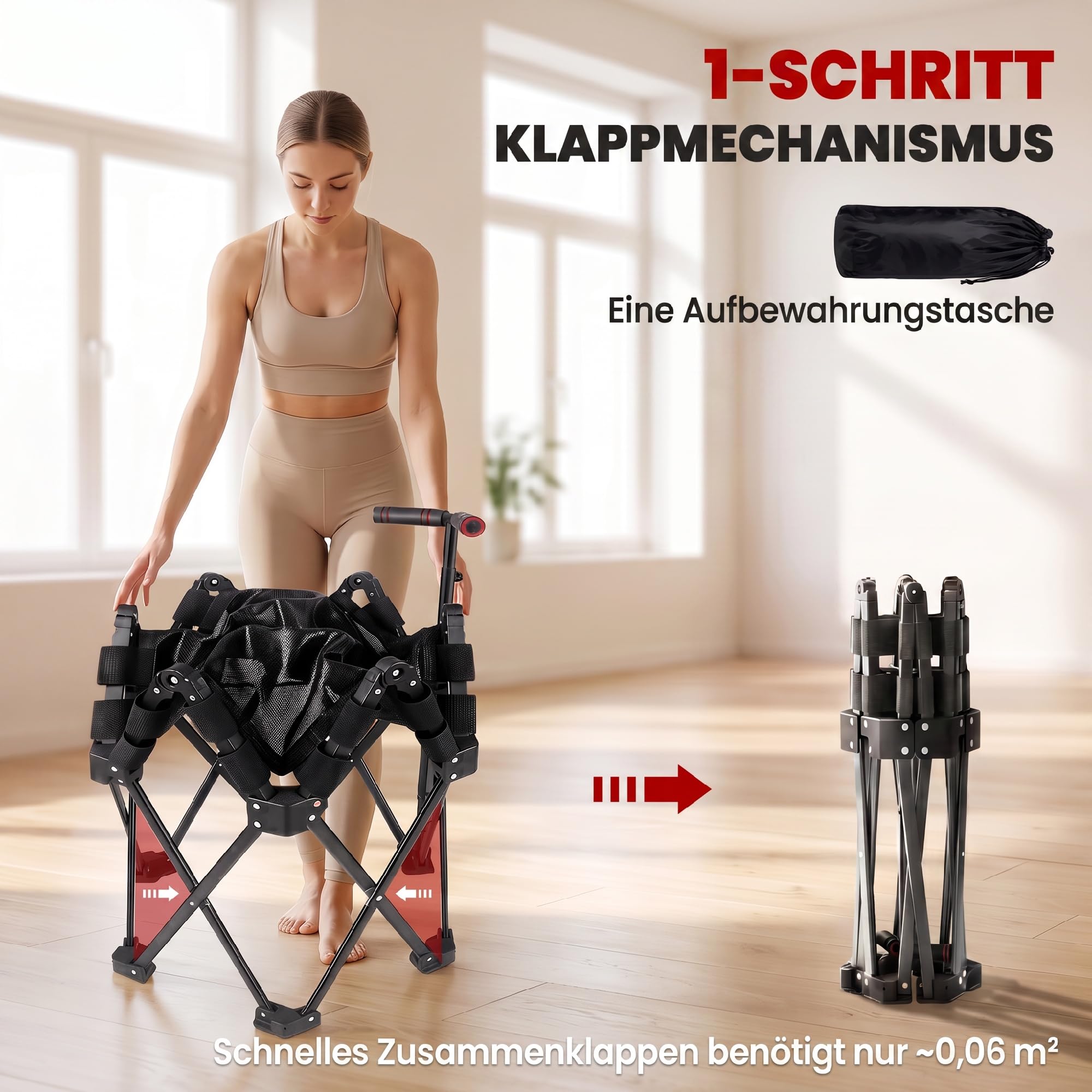 sportnow-fitness-trampolin-klappbar-104-cm-mit-griff image 3