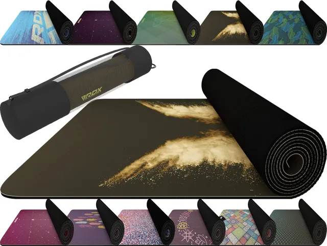 rdx-yogamatte-pu-6mm-rutschfest-183x61cm-naturkautschuk-mit-tragetasche-und-bung-2 image 1
