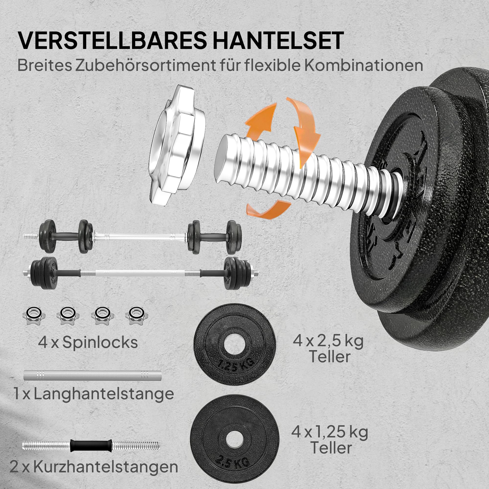sportnow-hantelset-2-in-1-kurzhantel-und-langhantel-set-20-kg image 3