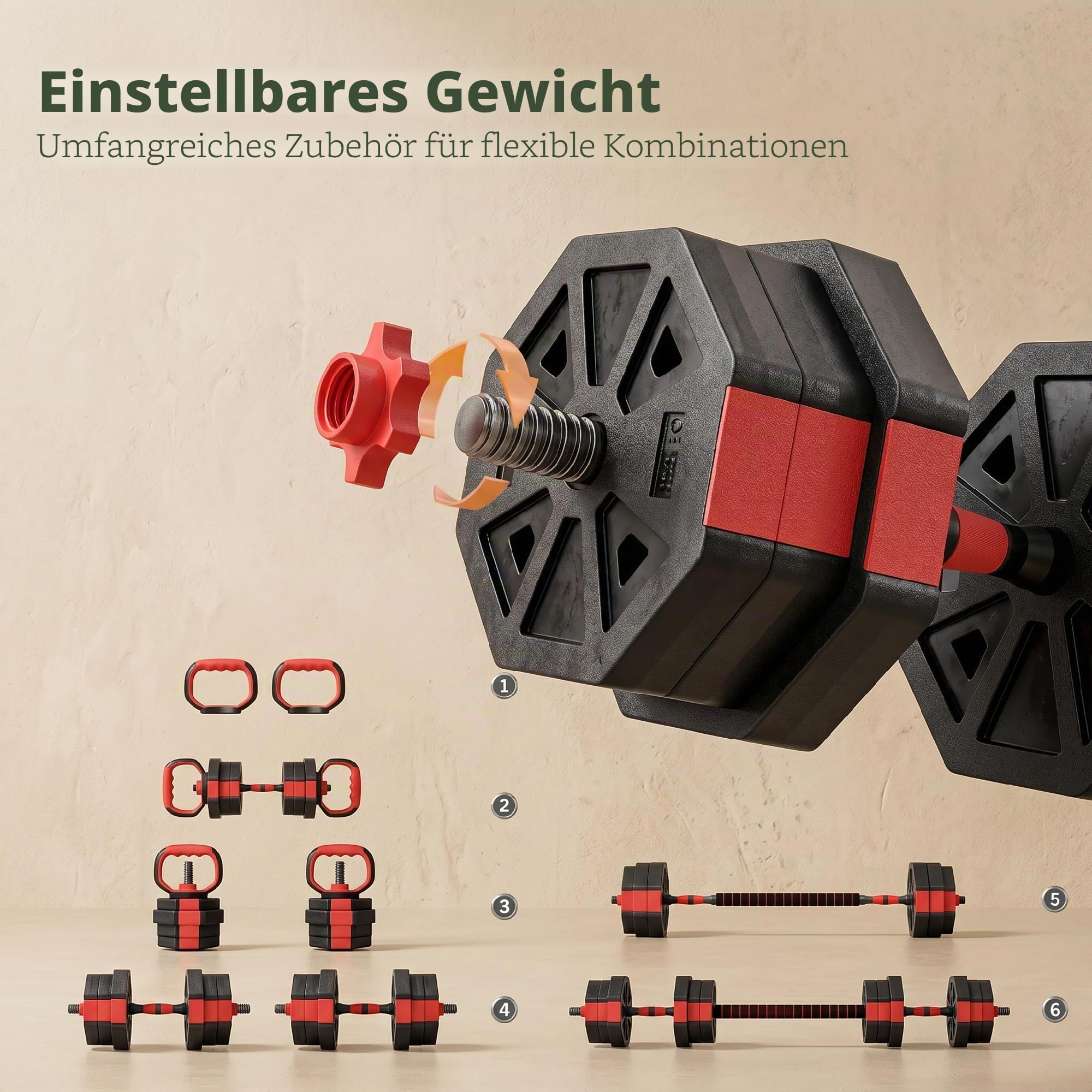 sportnow-6-in-1-hantelset-verstellbar-mit-verbindungsrohr image 4