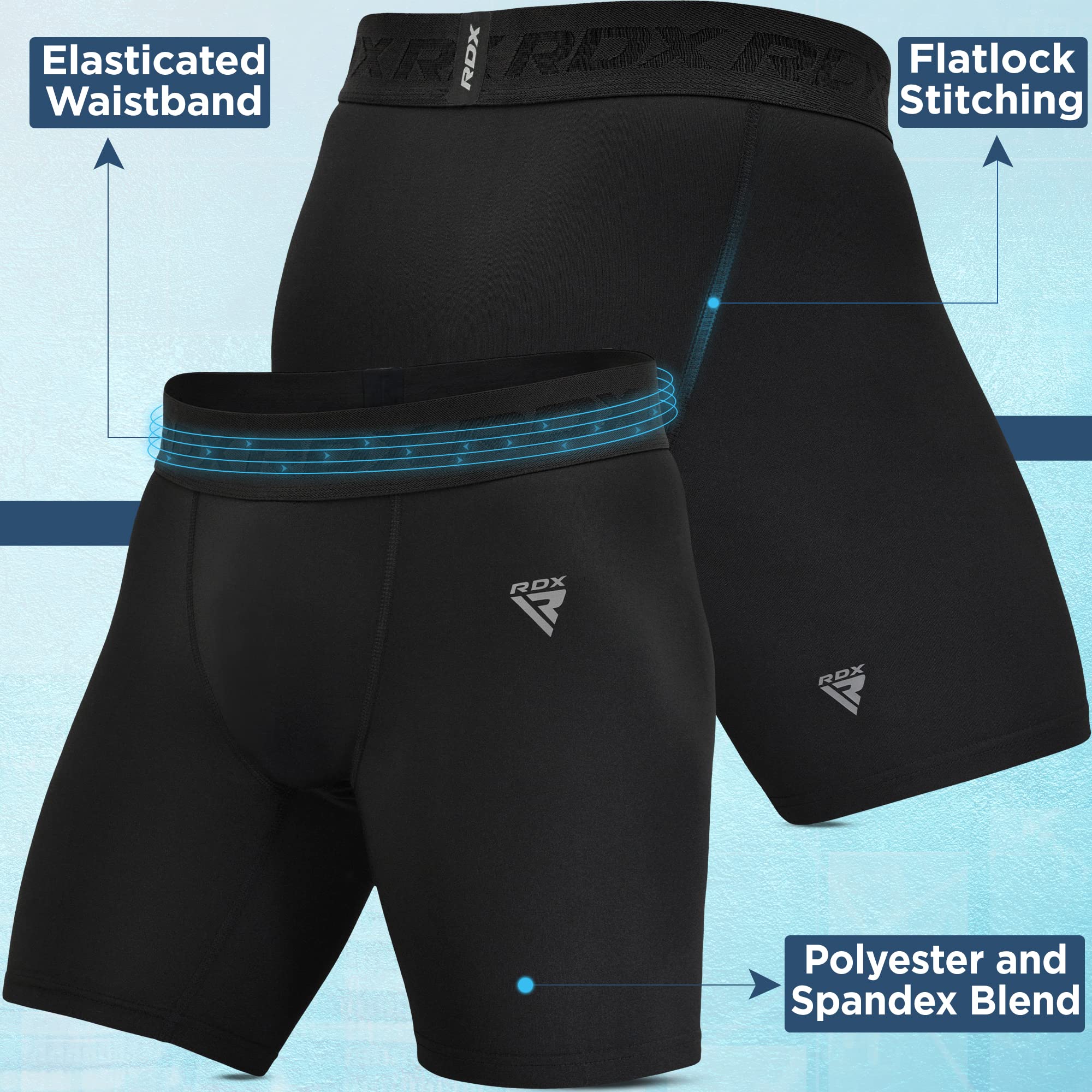 rdx-kompressionsshorts-herren-baselayer-sport-tights-halblang image 2
