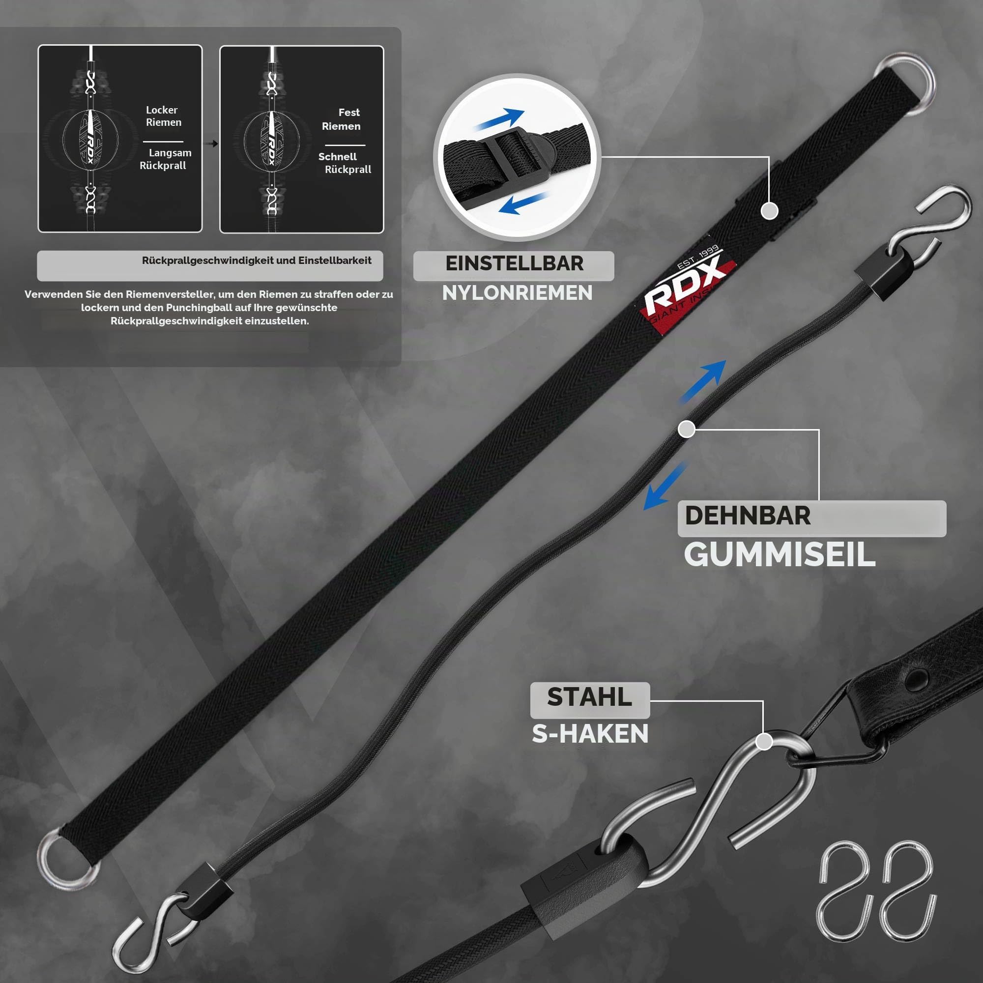 rdx-doppelendball-70-cm-reflex-speed-ball-boxen-mit-bungee-seil-und-nylongurt image 4