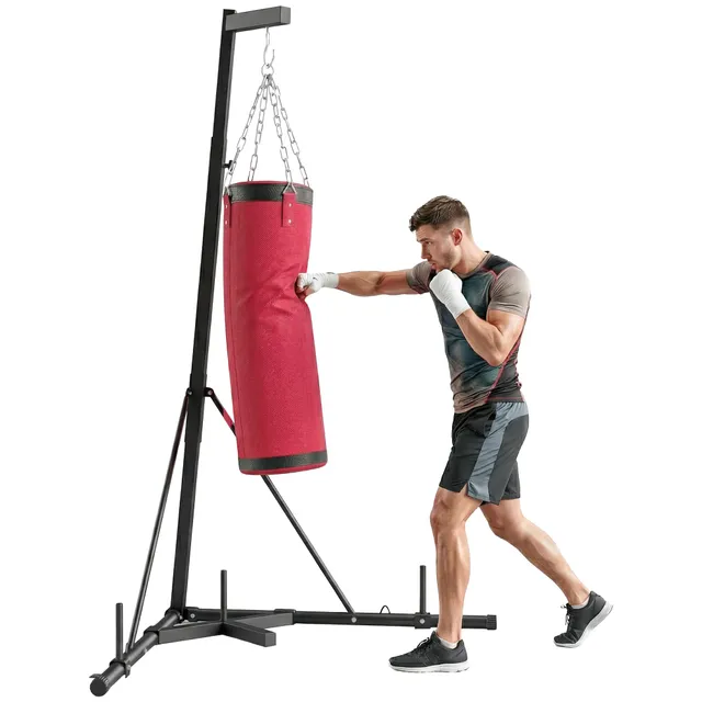sportnow-boxsackst-nder-185-231cm-freistehender-boxsackhalter-stahl-inkl-sandsac image 1