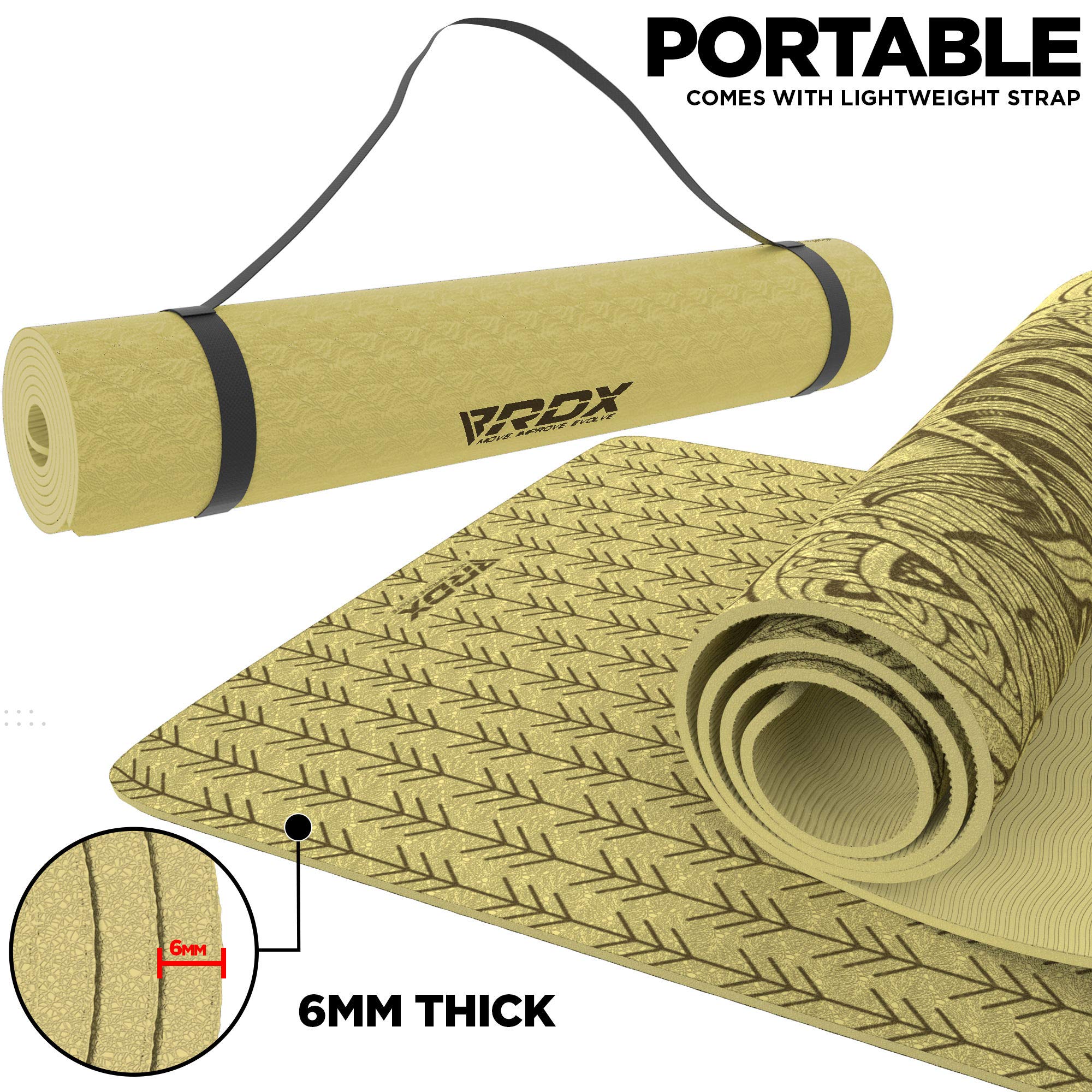 rdx-yogamatte-tpe-6-mm-183x61-cm-rutschfest-latexfrei-mit-tragegurt-2 image 6