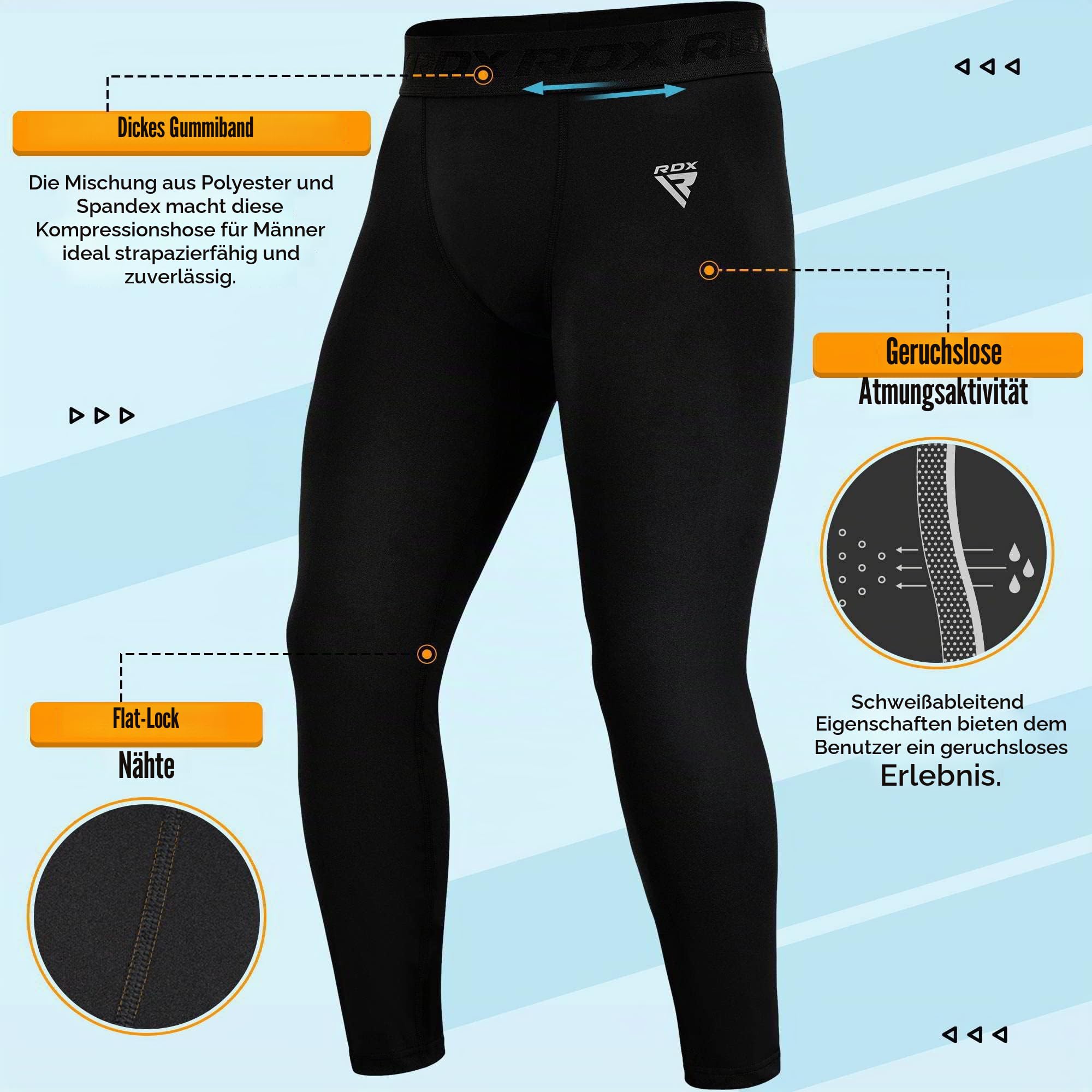 rdx-mma-kompressionshose-lang-herren-tight-sporthose image 2
