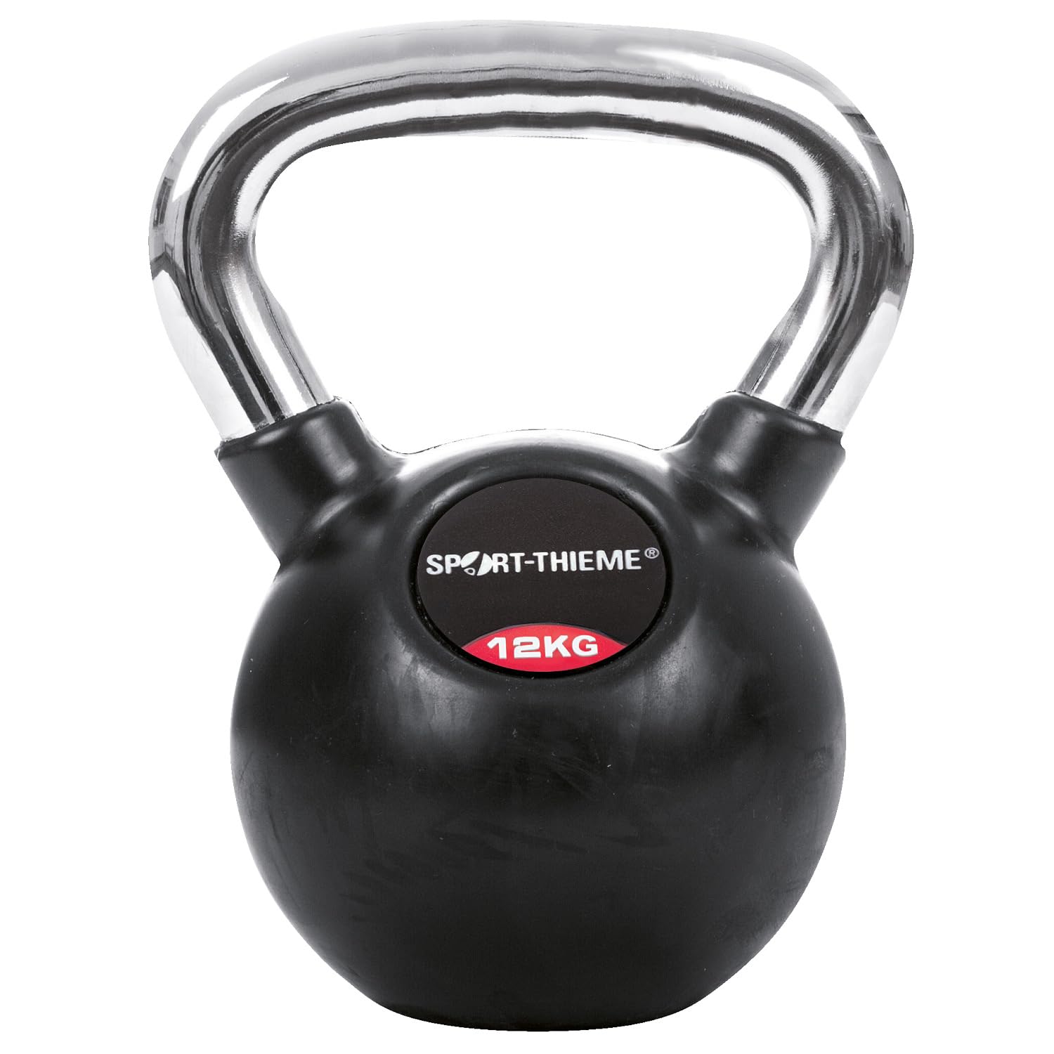 sport-thieme-kettlebell-gummiert-mit-chrom-griff-profi-kugelhantel image 2