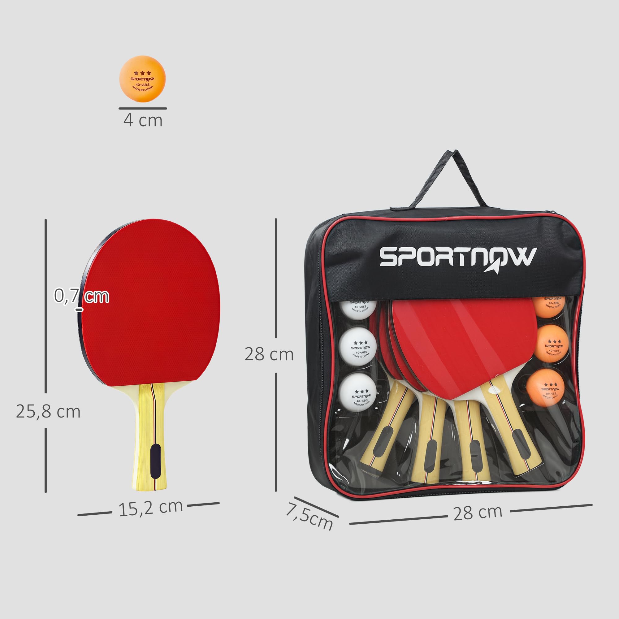 sportnow-tischtennis-set-4-schl-ger-8-b-lle-mit-tasche image 7