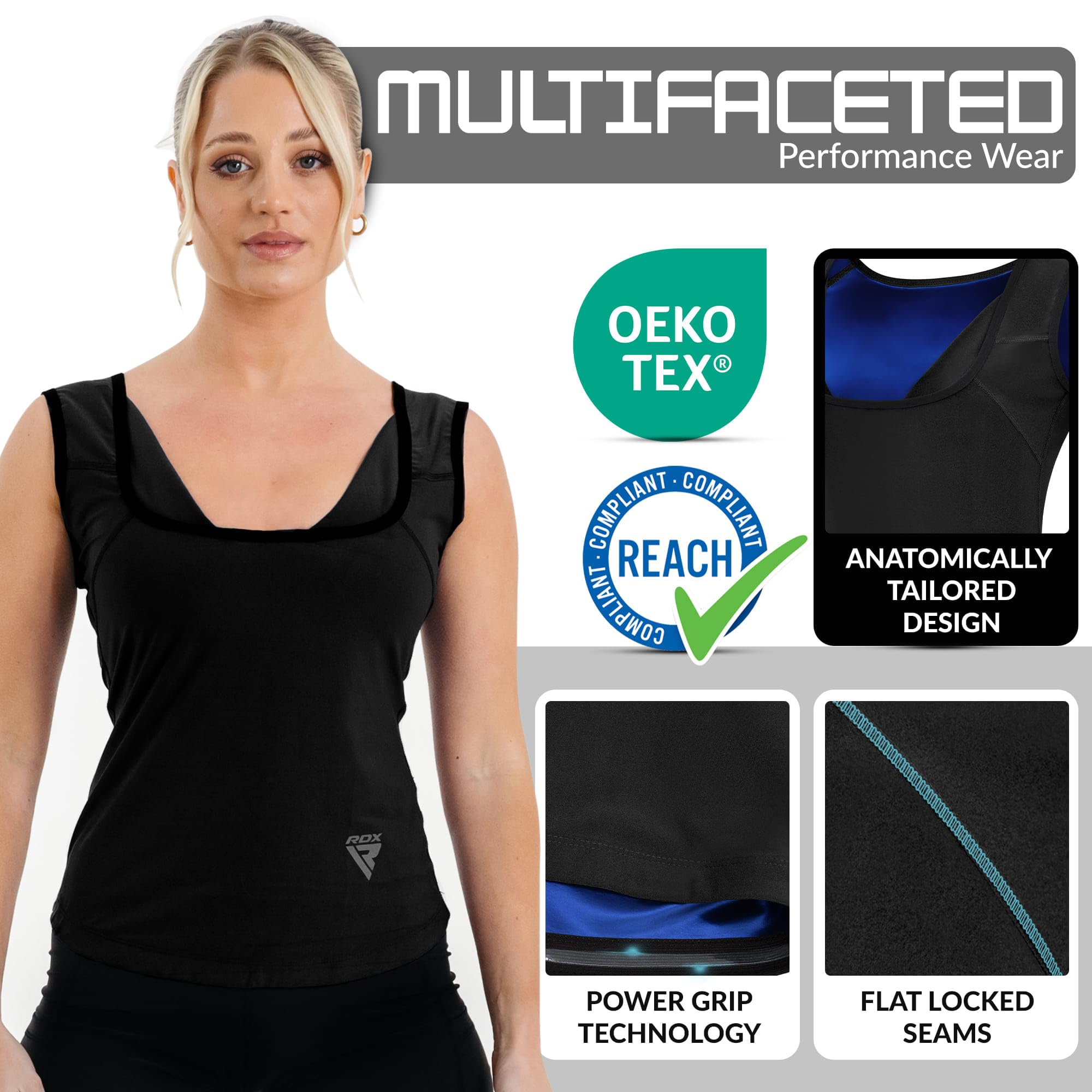 rdx-damen-sauna-weste-sauna-shirt-schwitzanzug-body-shaper image 2