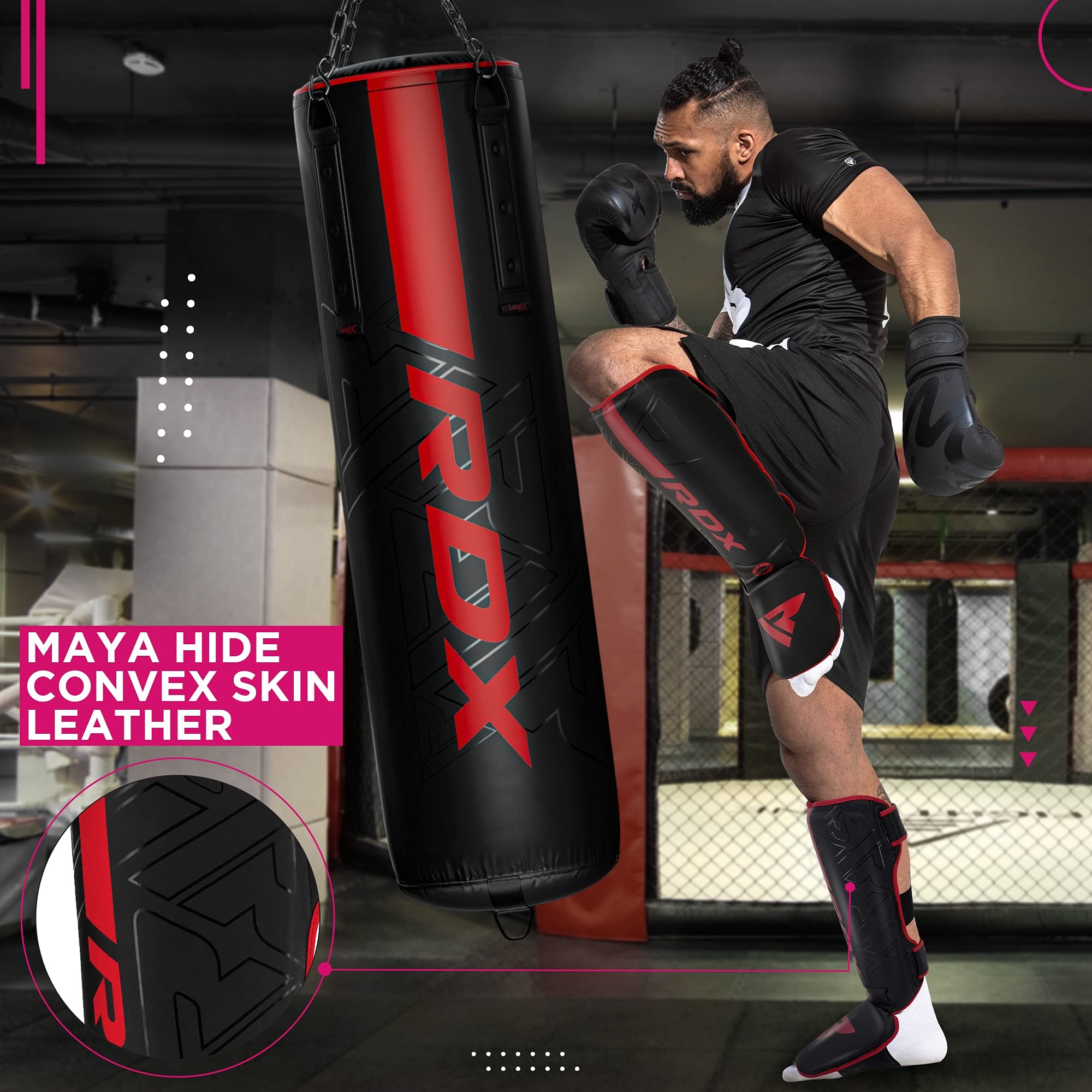 rdx-kara-schienbeinschoner-maya-hide-leder-muay-thai-kickbox-schutz image 5