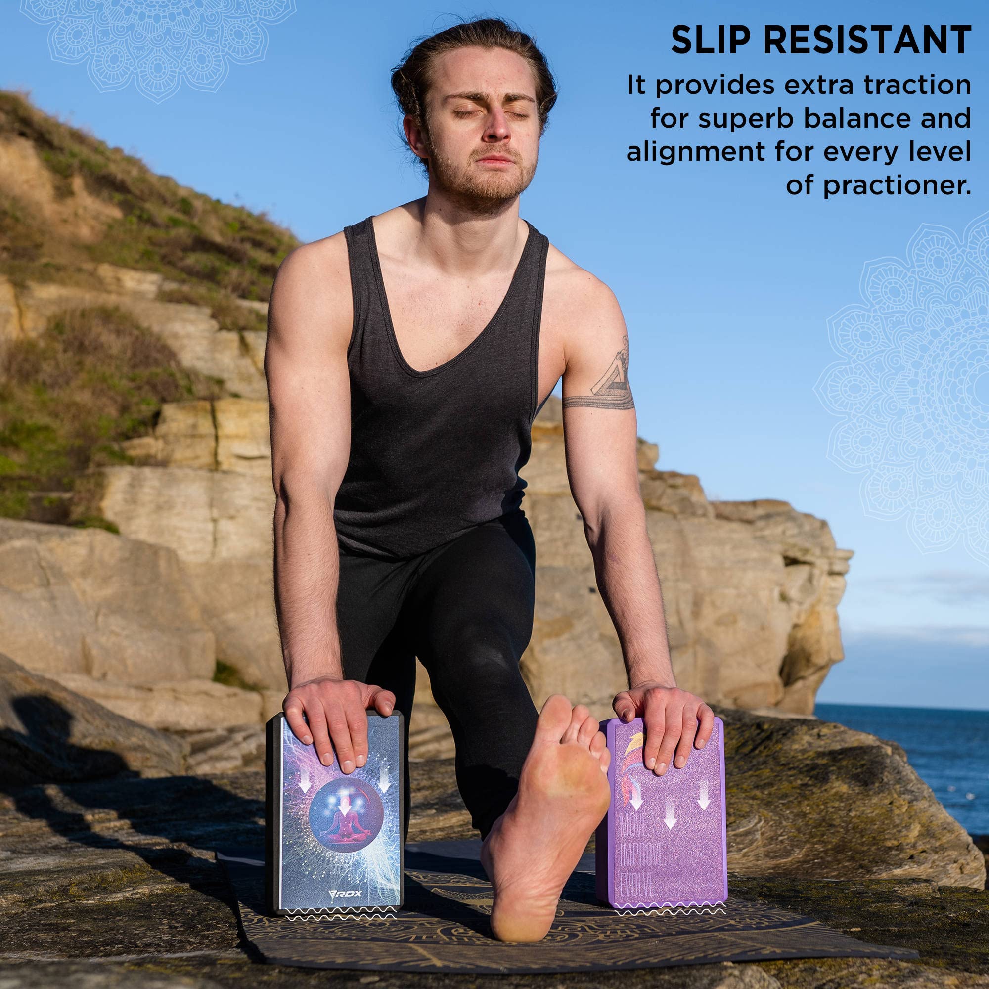 rdx-yoga-block-set-23x15x9-8-cm-high-density-eva-schaumstoff image 3