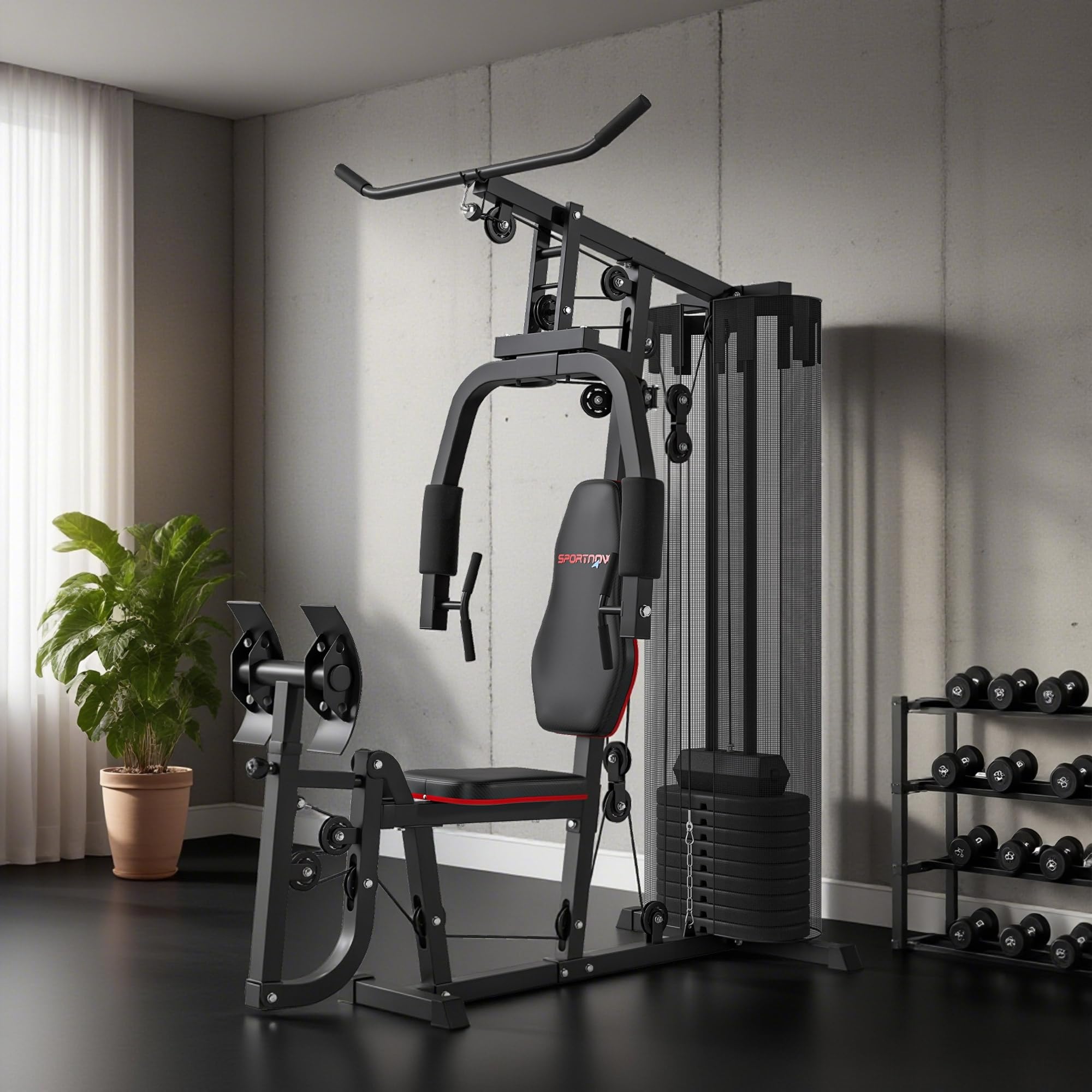 sportnow-kraftstation-mit-beinpresse-45-kg-gewichte image 8