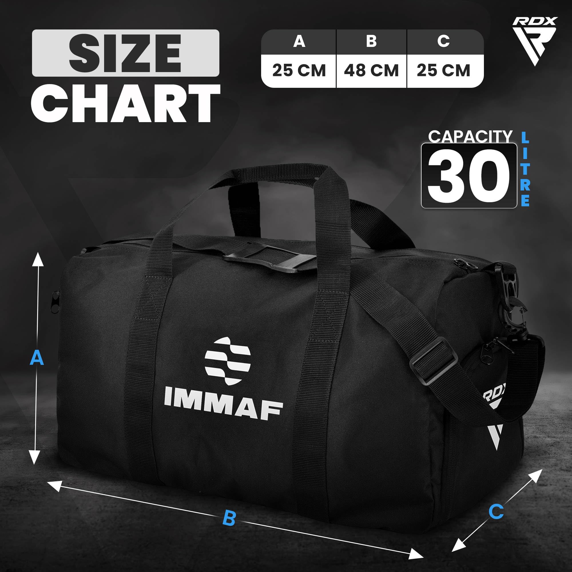 rdx-sporttasche-reisetasche-cordura-schuhfach-umh-ngetasche-rucksack-f-r-gym-mma image 3